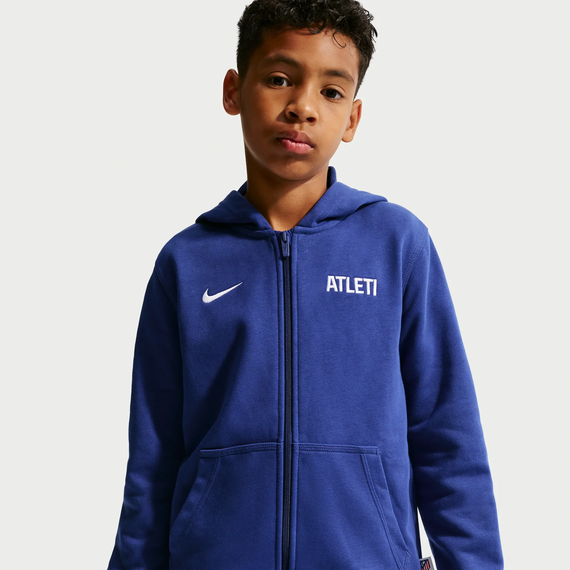 Nike Football Full-Zip French Terry Hoodie - Blue - Fleece