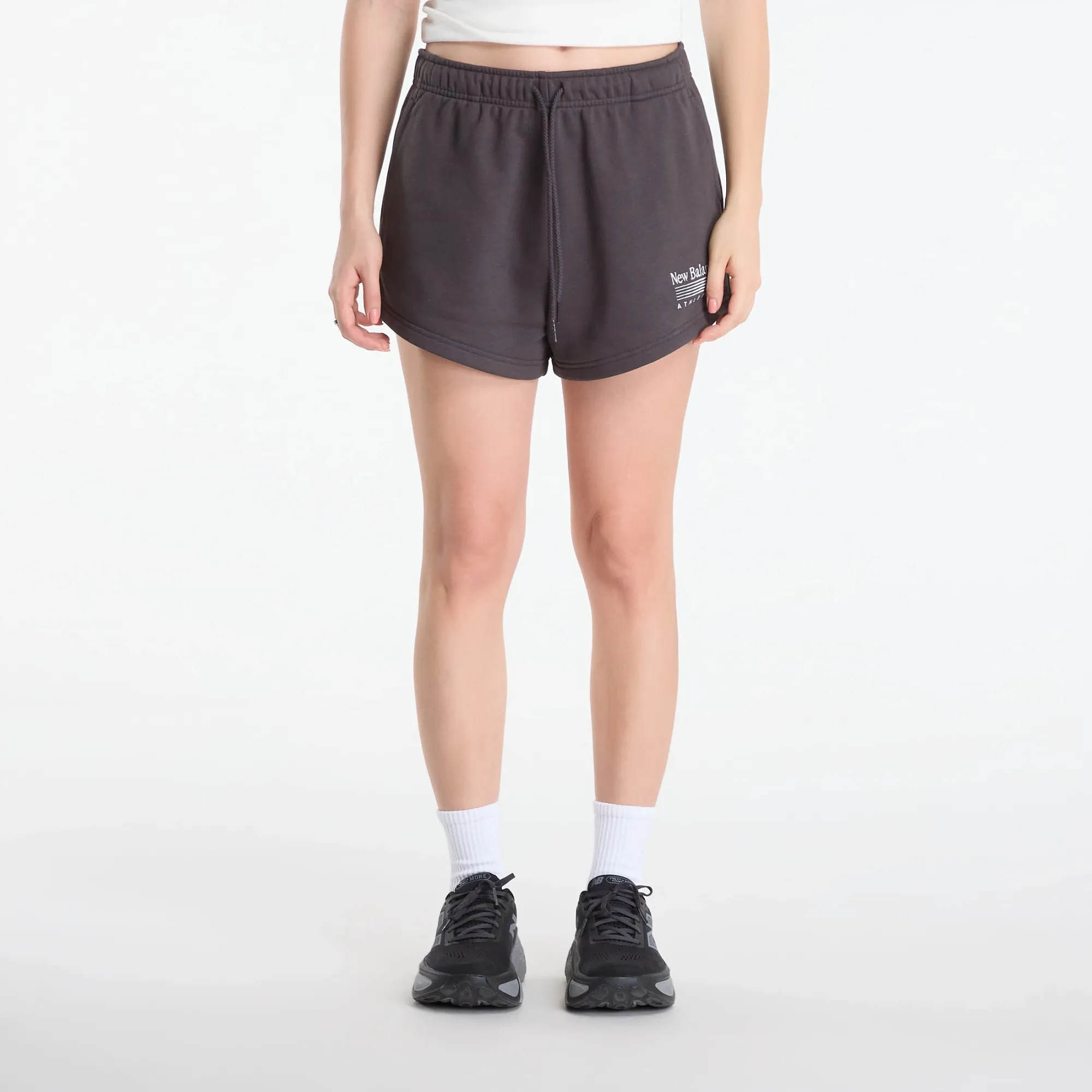 New Balance Trackside French Terry Short Black Cement S