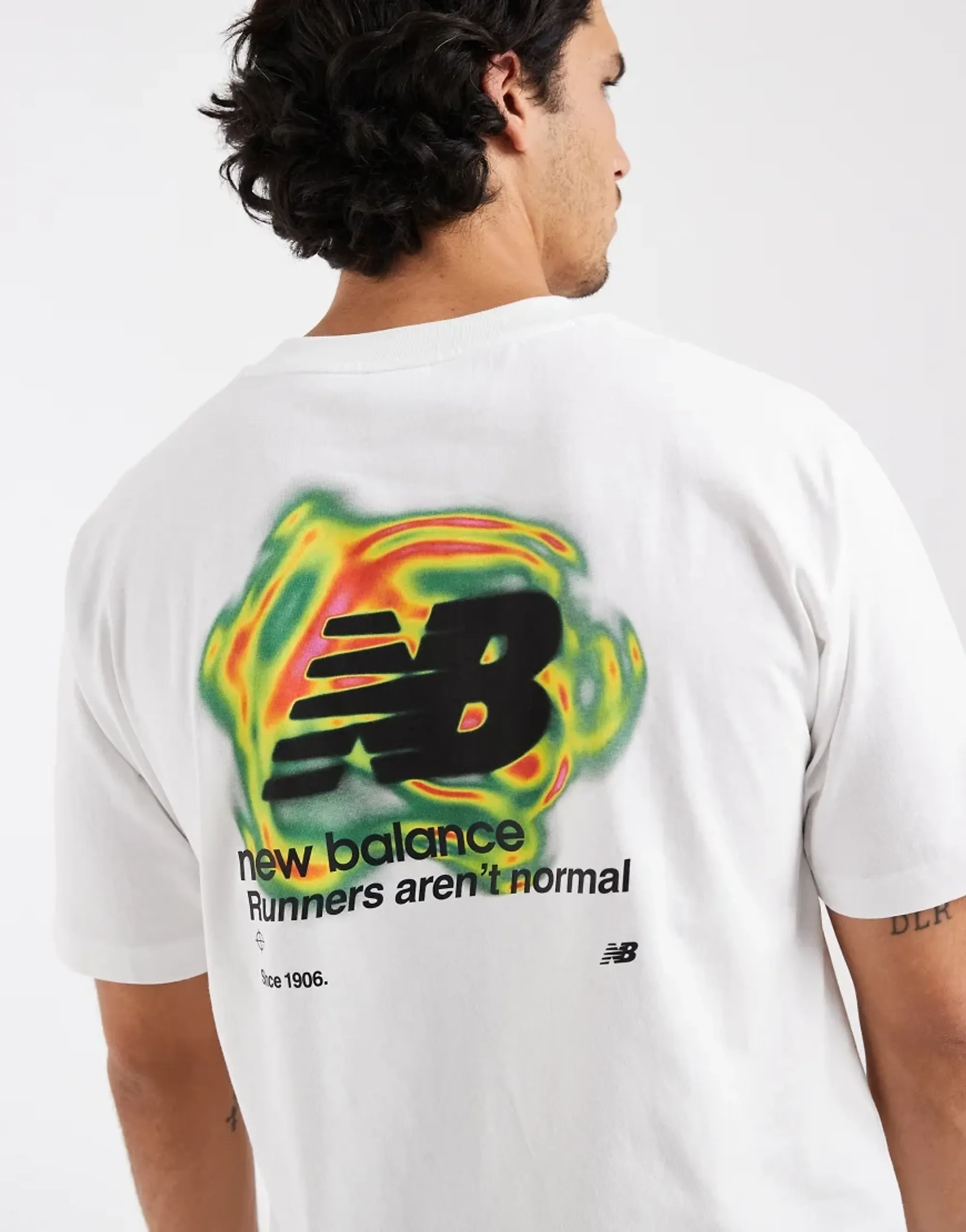 New Balance Heat Map Graphic Motion T-Shirt In White