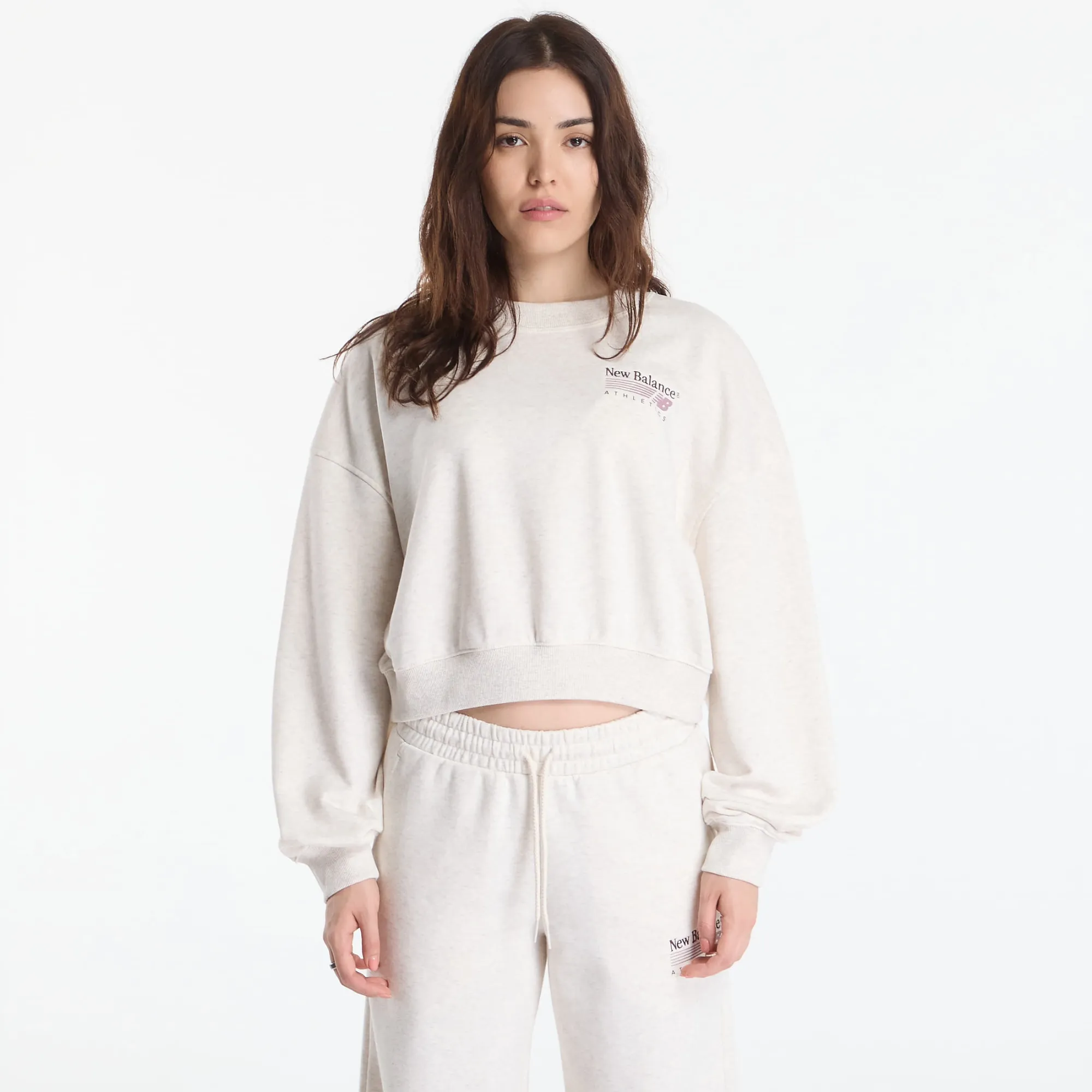 Sweatshirt New Balance Trackside French Terry Crew Linen Heather M