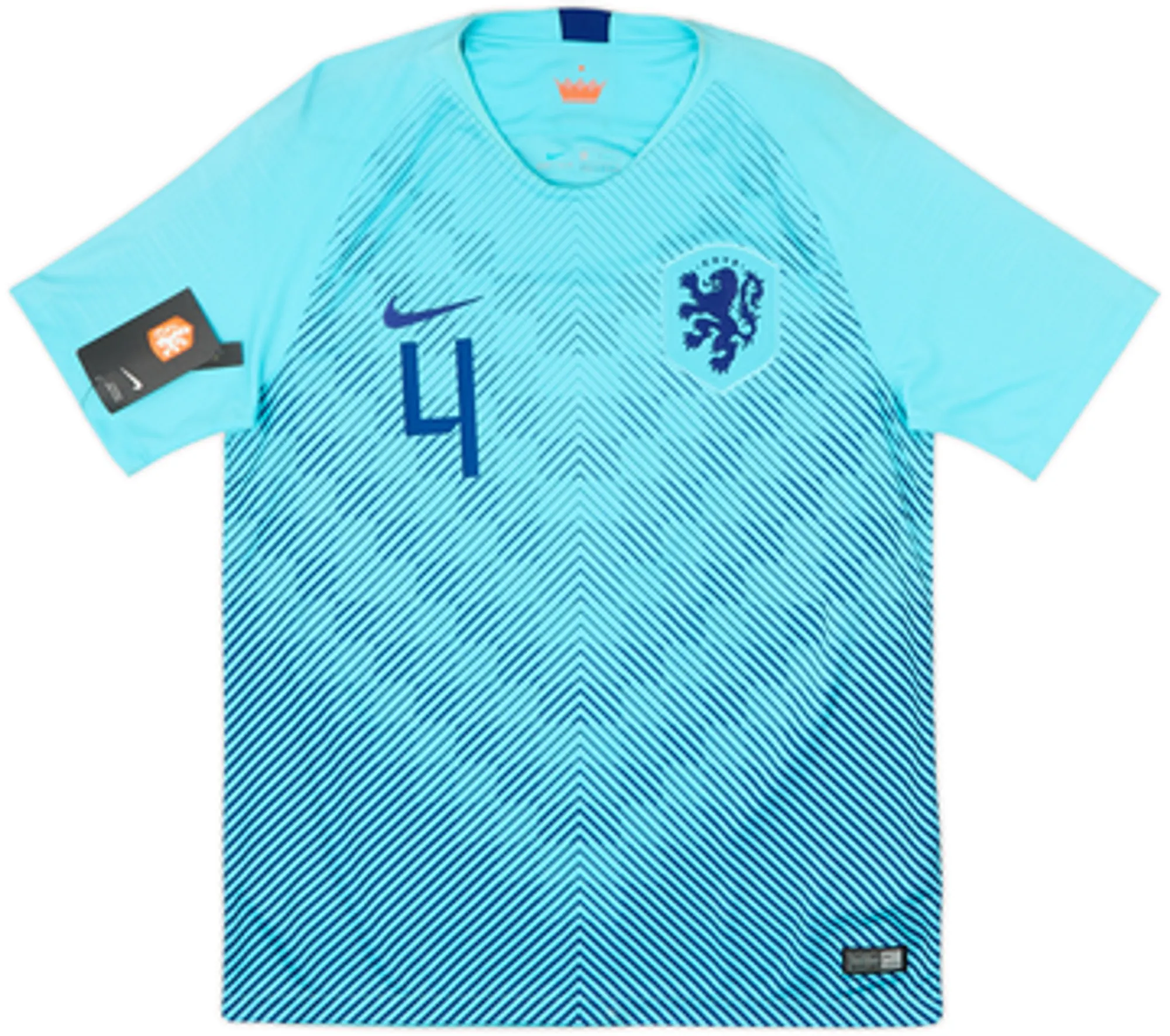 2018-19 Netherlands Away Shirt Virgil #4 (M)