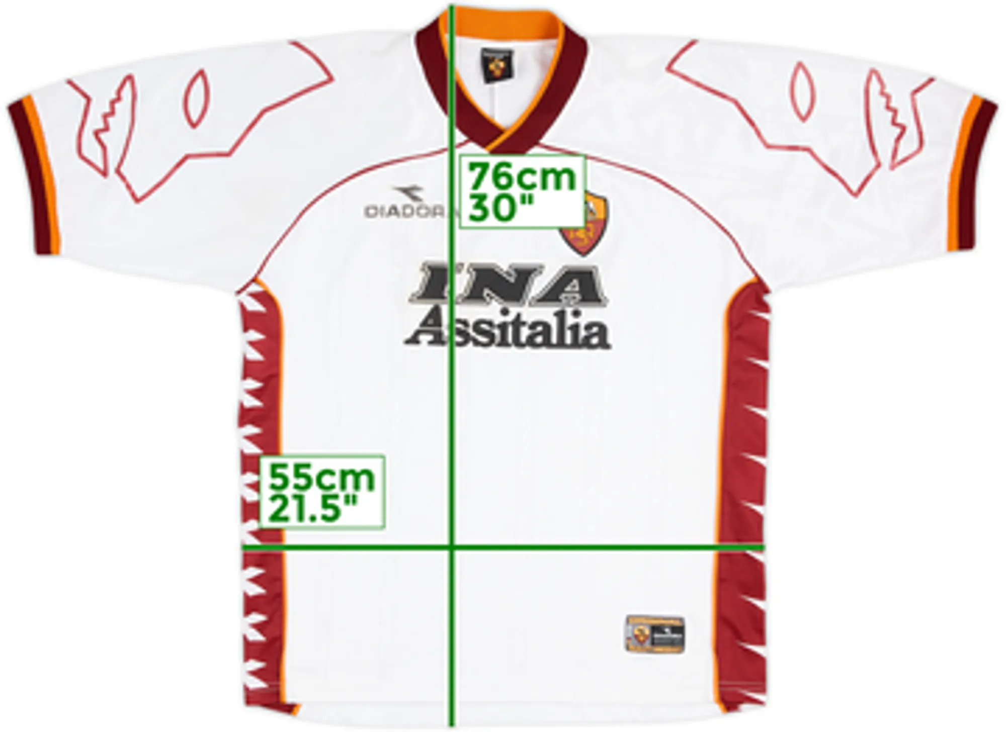 1999-00 Roma Away Shirt - 7/10 - (L)