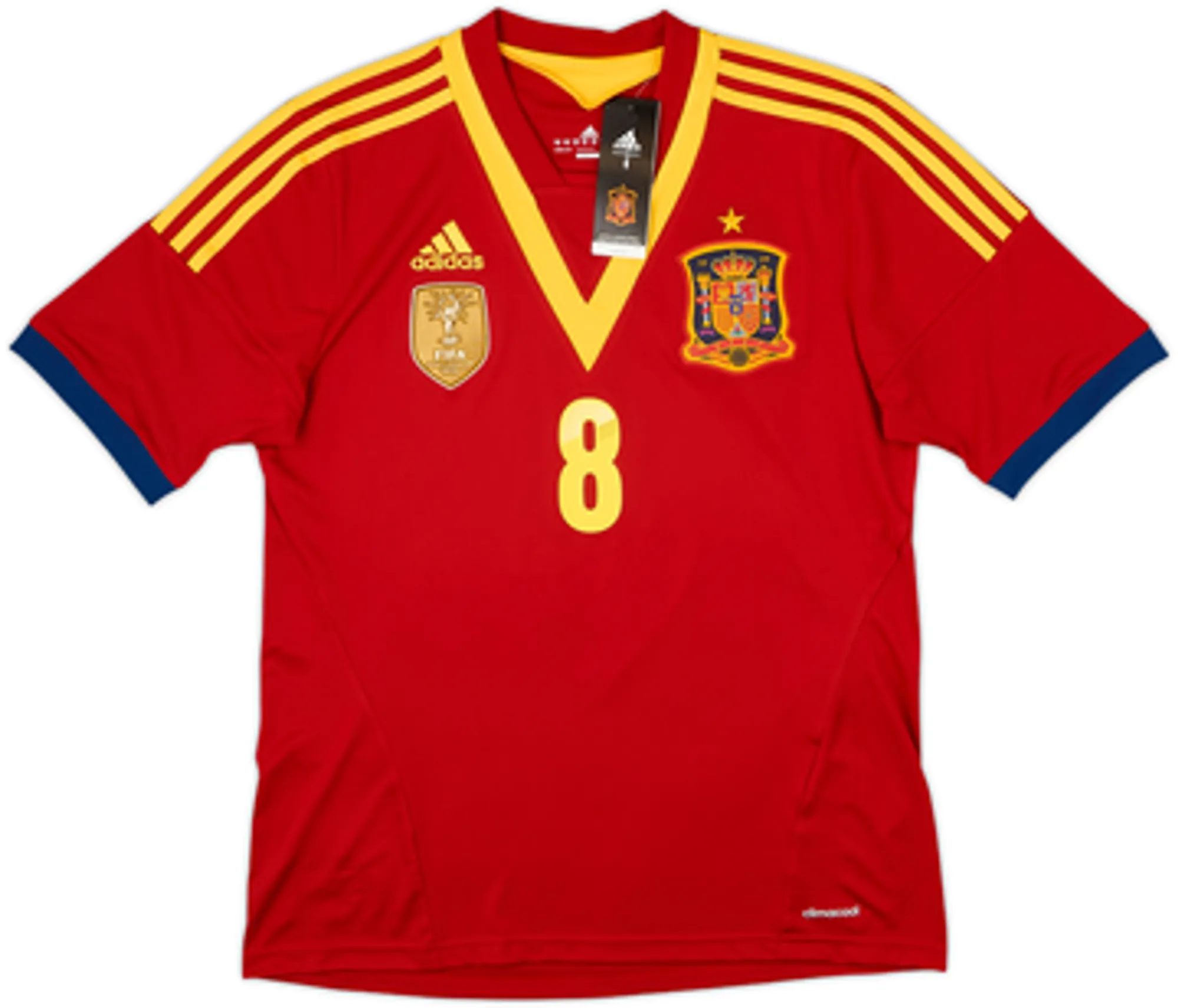 2013 Spain Confederation Cup Home Shirt Xavi #8 (M)