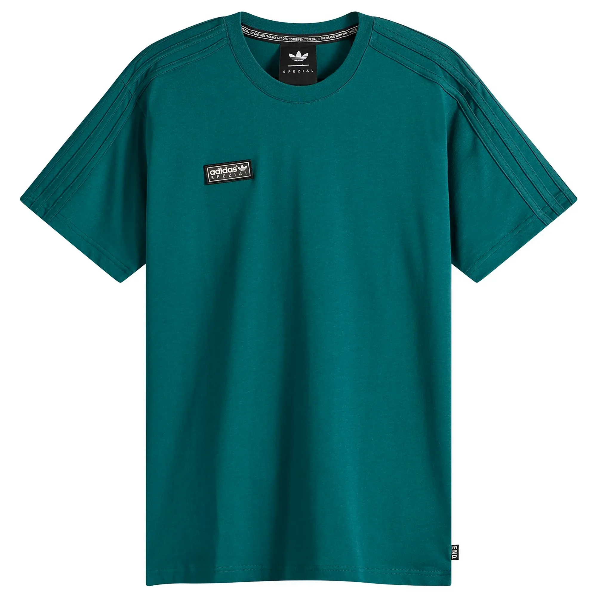 END. x Adidas Men's Brockhall SPZL T-Shirt Green | KR0942 | FOOTY.COM
