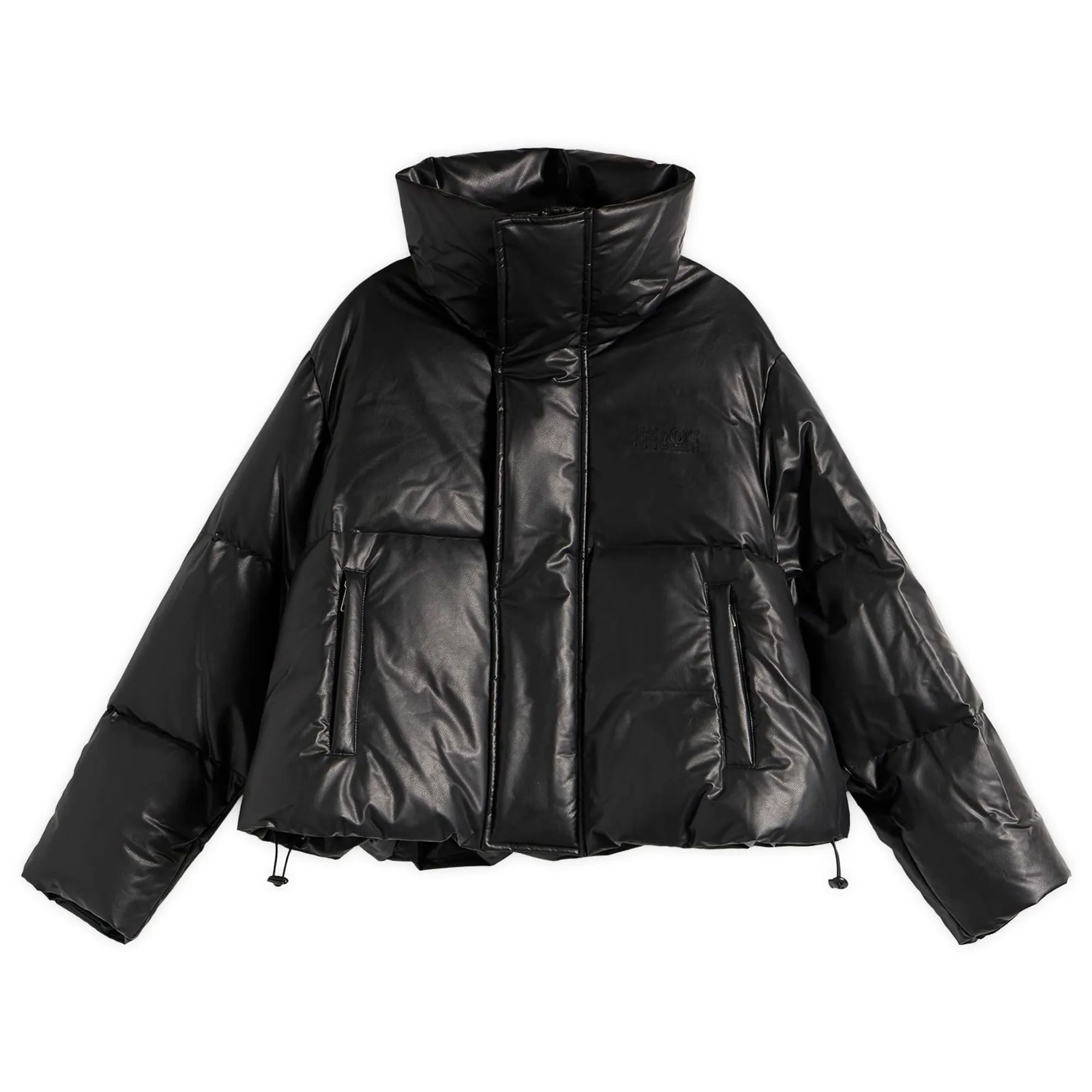 MM6 Maison Margiela Women's Faux Leather Padded Jacket Black