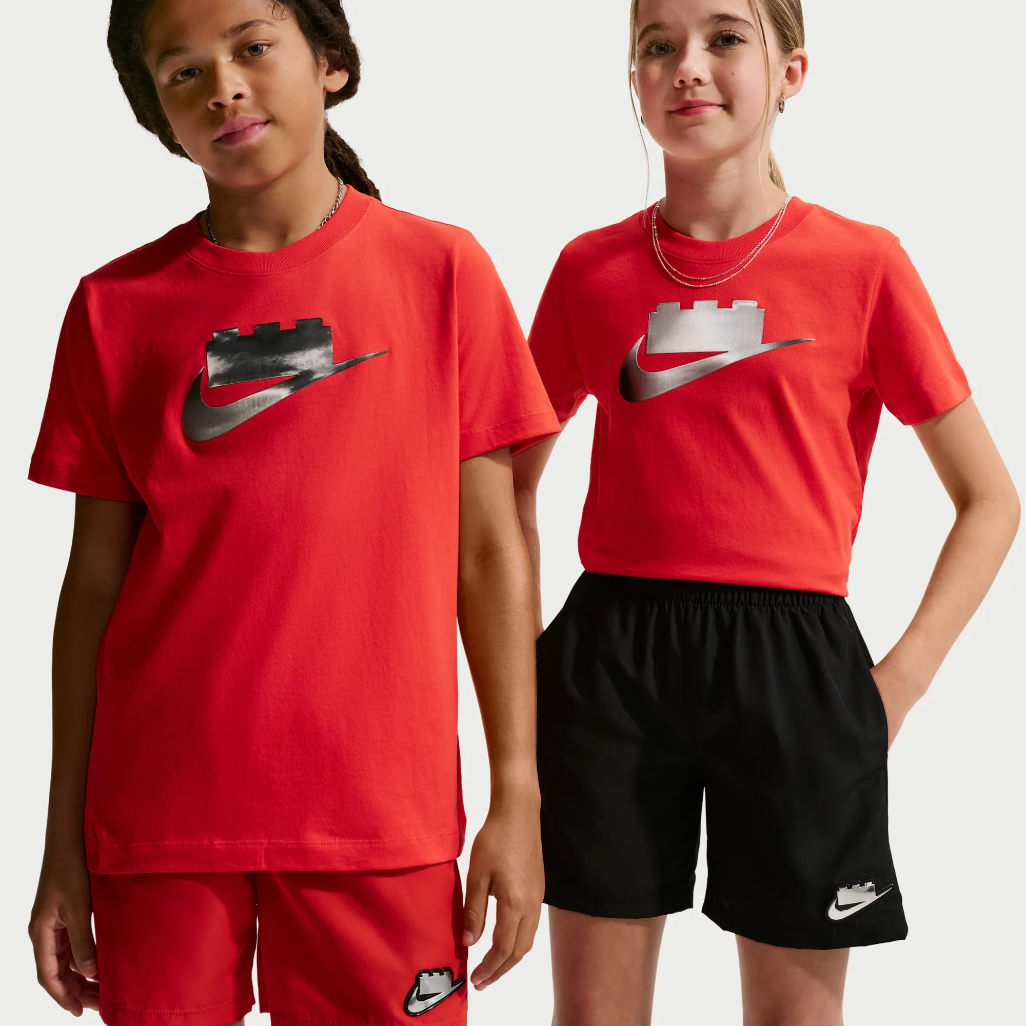 Nike x LEGO® Collection Older Kids' T-Shirt - Red