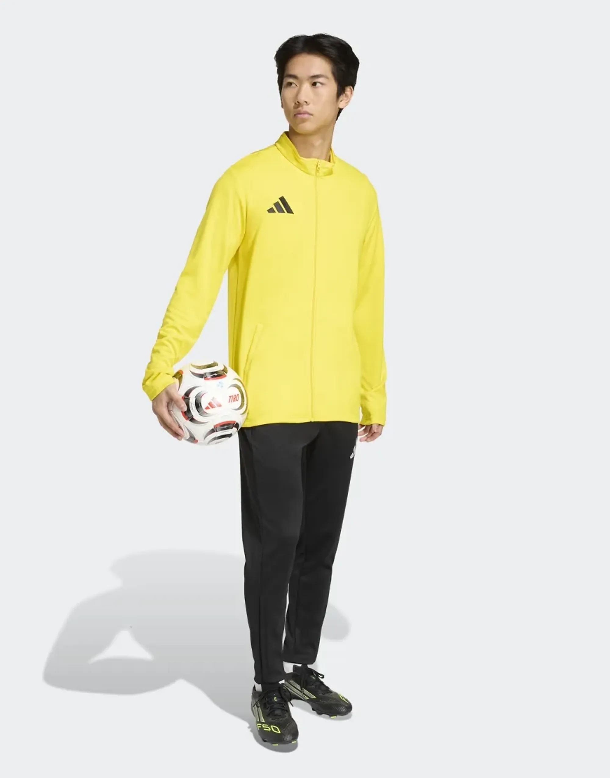 Adidas Performance Entrada26 Track Jacket In Team Yellow / Black