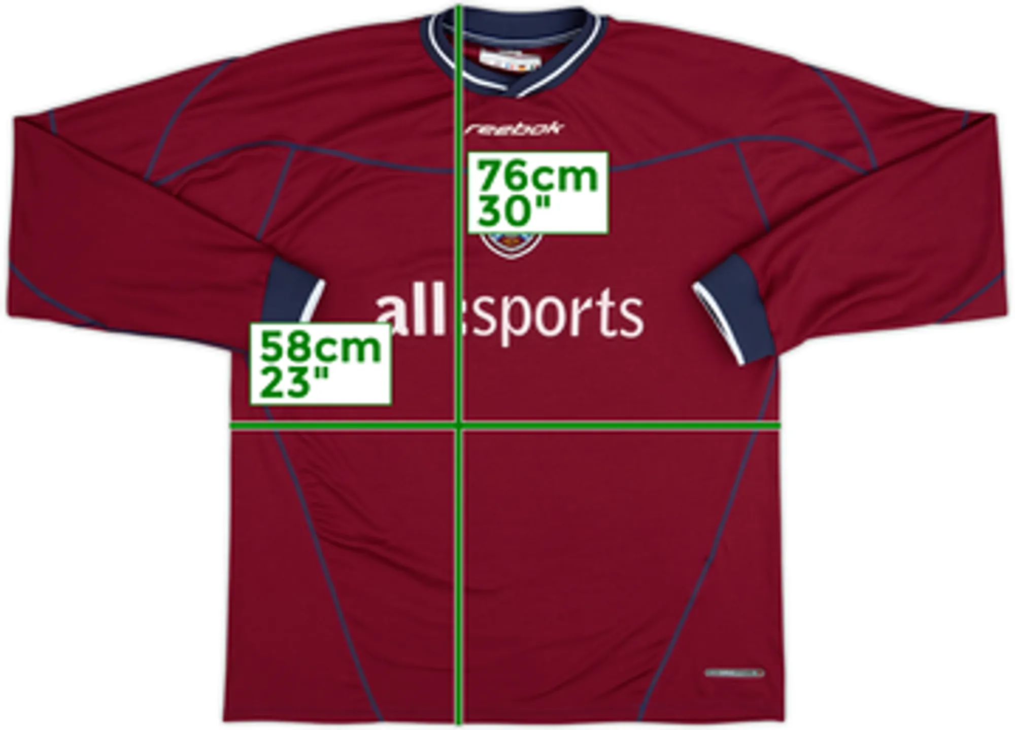 2002-04 Hearts Home L/S Shirt - 8/10 - (L)