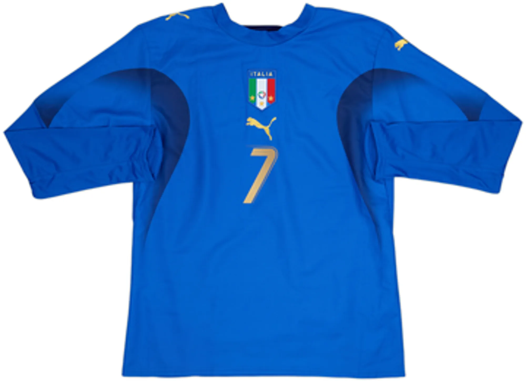 2006 Italy Home L/S Shirt Del Piero #7 - 8/10 - (M)