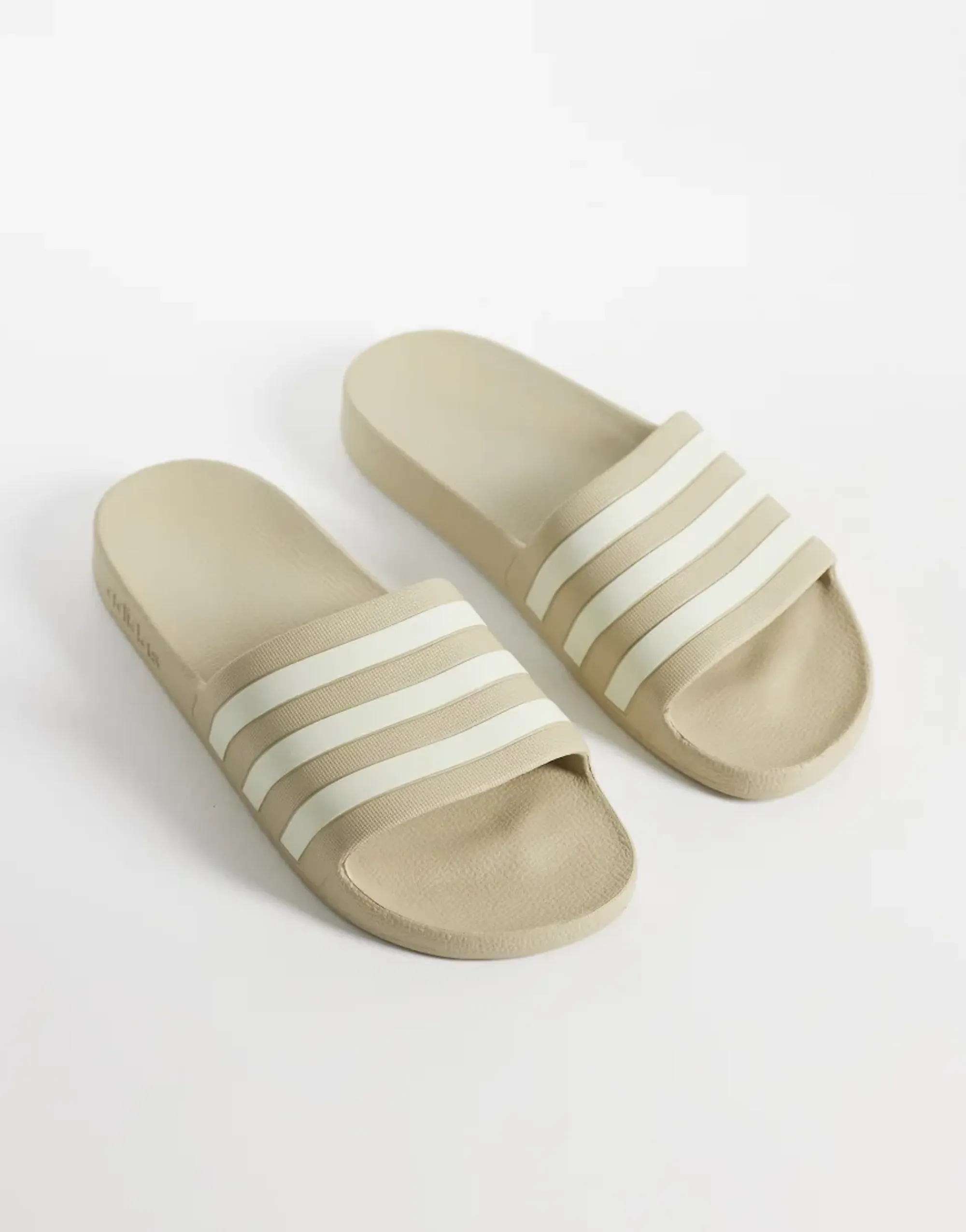 Adidas Training Adilette Aqua Sliders In Khaki-Green