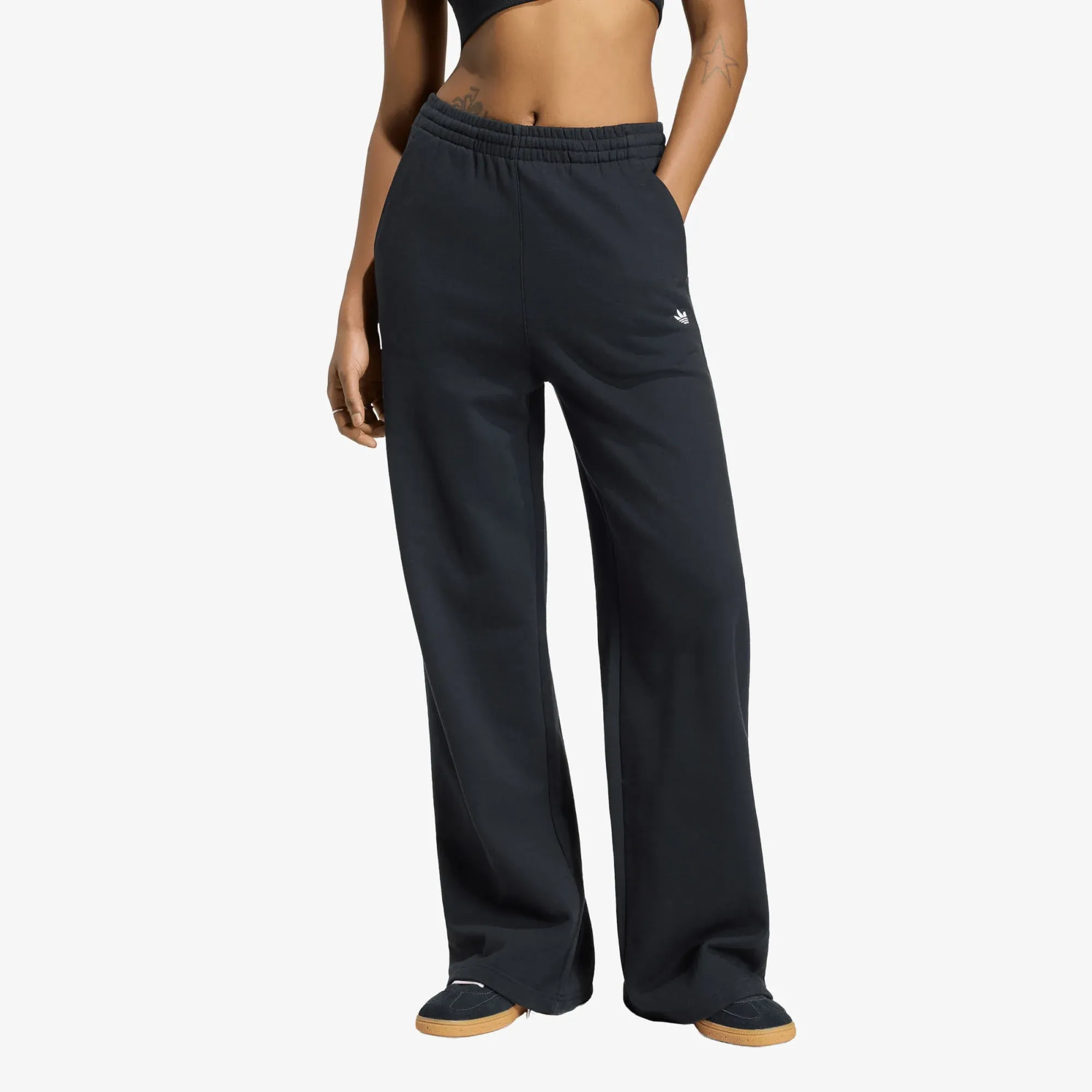 Pants Adidas Essentials Wide Leg French Terry Pants Black Xs