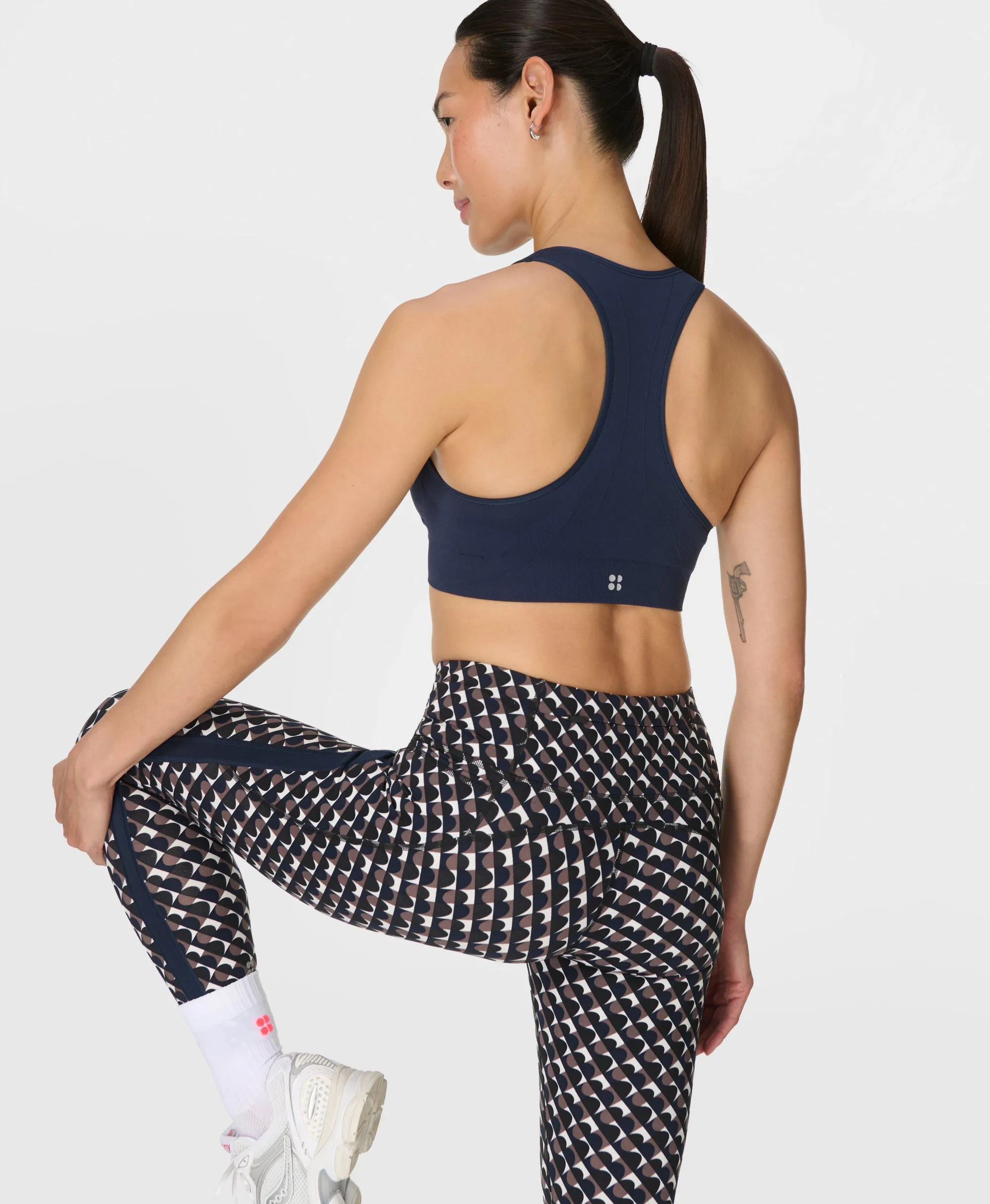 Sweaty Betty Power Side Stripe Gym Leggings, Brown, Women's S