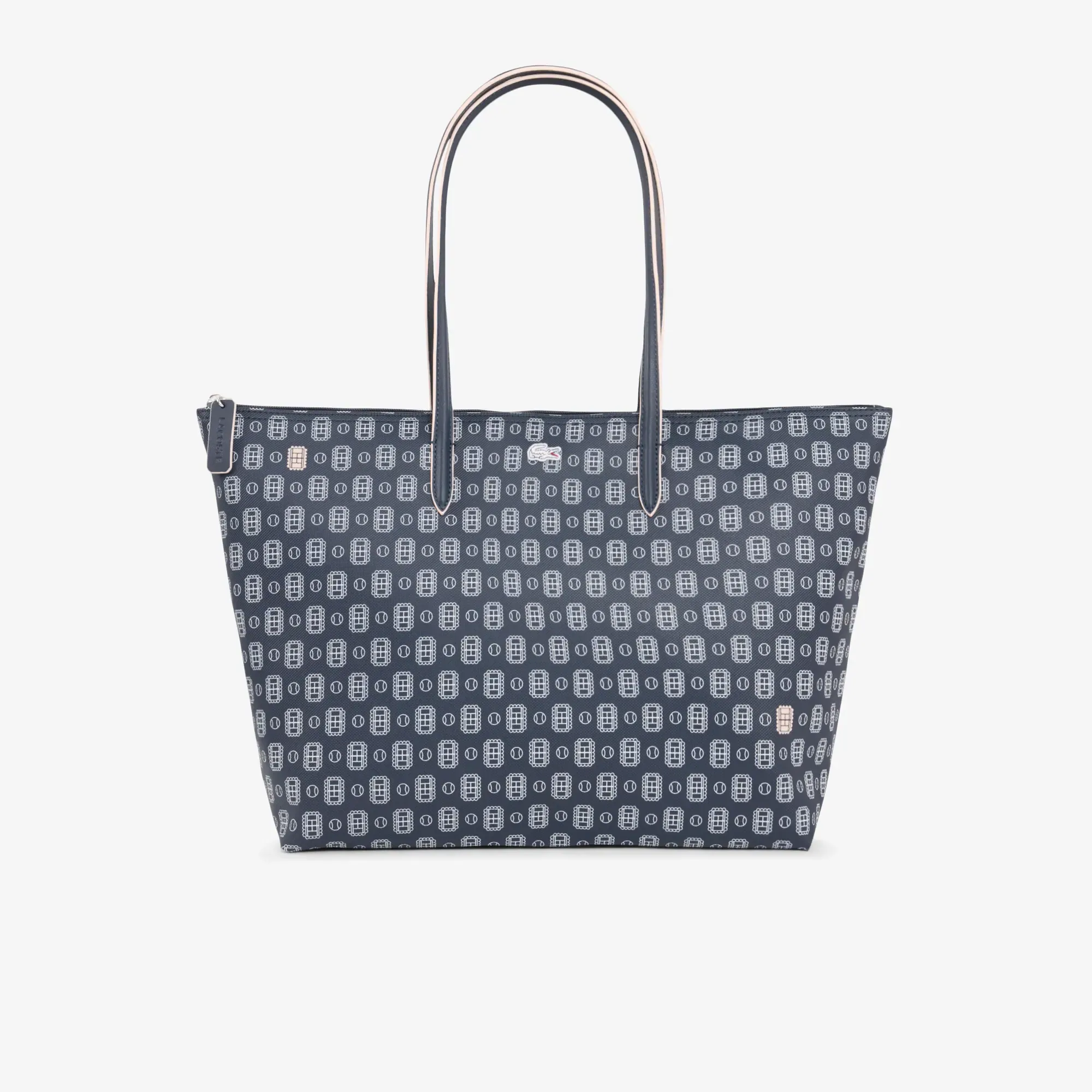 Lacoste Large L.12.12 Concept Print Tote - Dark Navy Flour