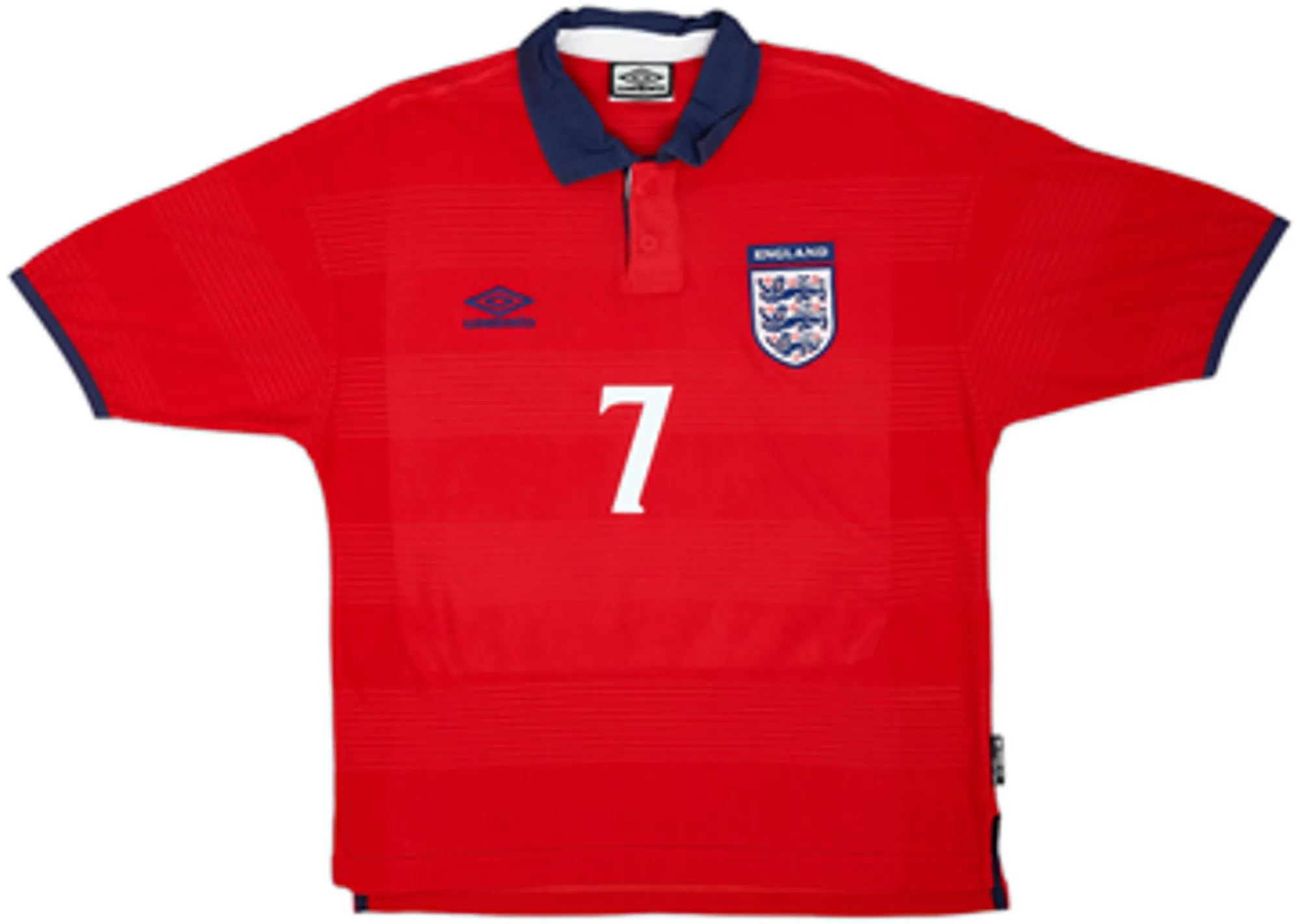 1999-01 England Away Shirt Beckham #7 - 10/10 - (Y)