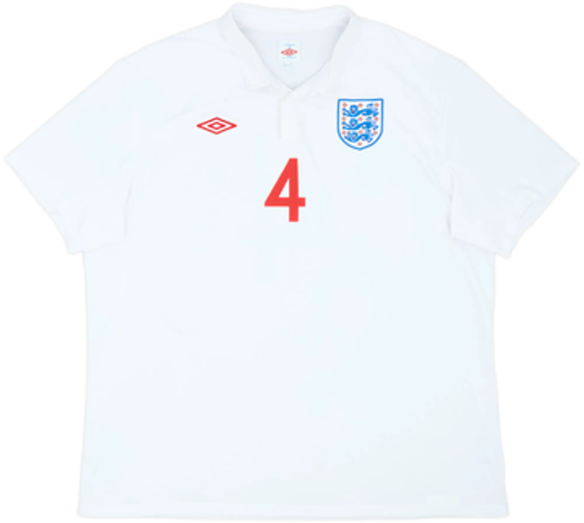2009-10 England Home Shirt Gerrard #4 - 9/10 - (3XL)