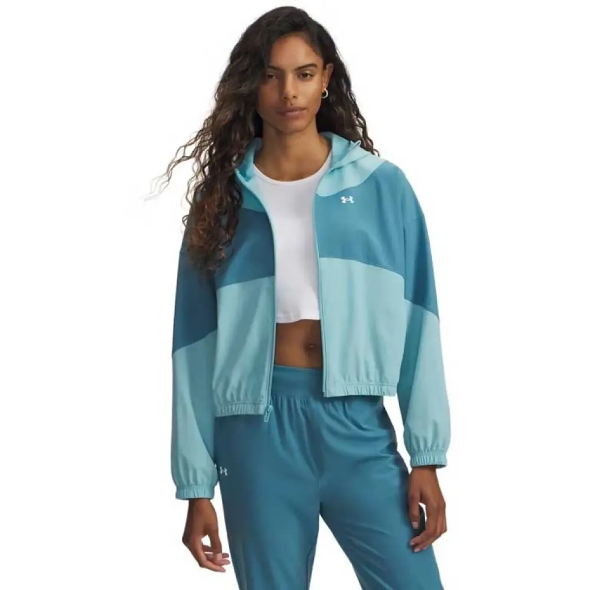 Under Armour  Rival Woven Women's Jacket Blue Haze / Boundless Blue / White L