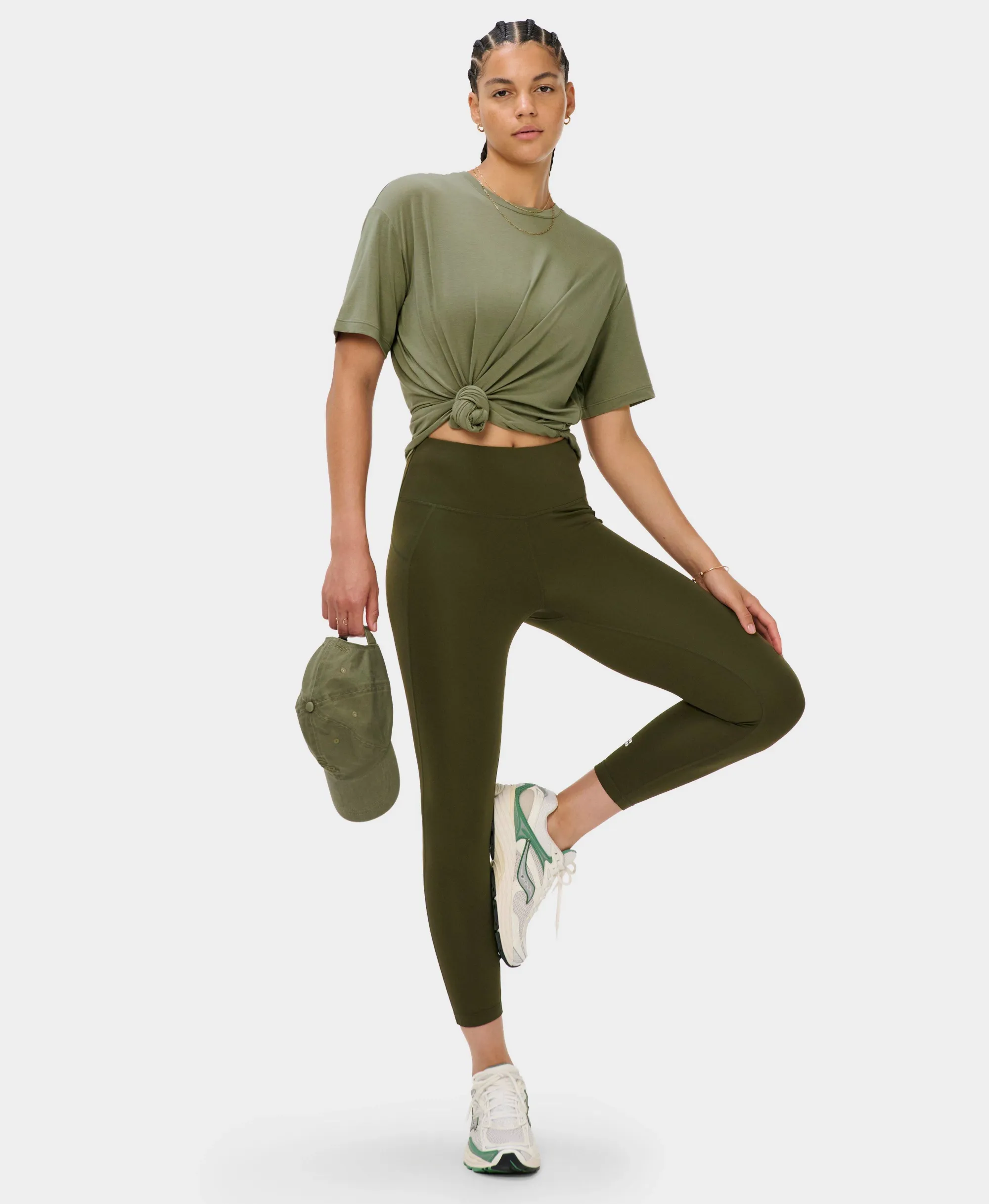 Sweaty Betty All Day 7/8 Leggings, Green, Women's M