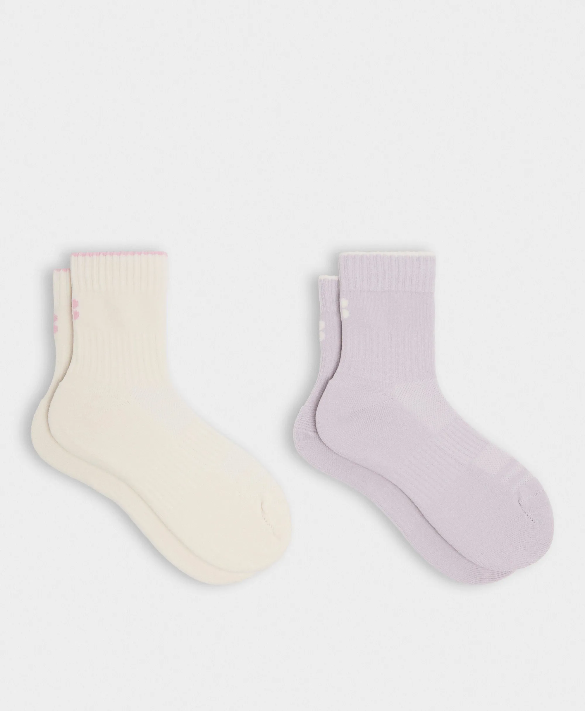 Sweaty Betty Crew Running Socks 2 Pack, Pink,Purple, Women's UK 2-5