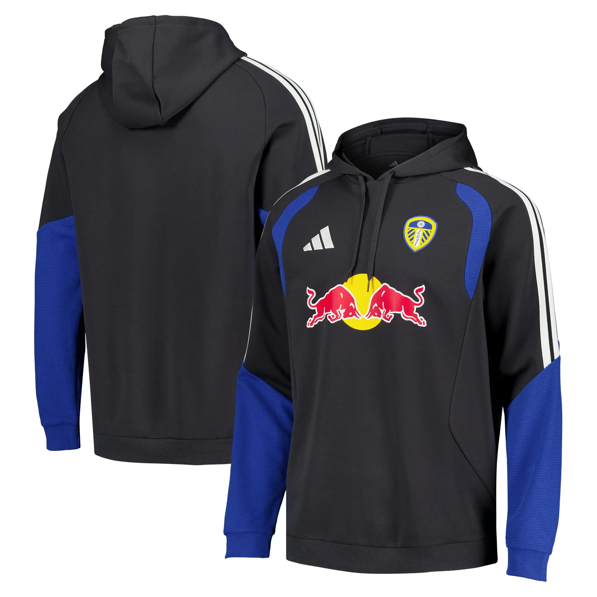 Leeds United adidas Training Hoodie - Dark Grey