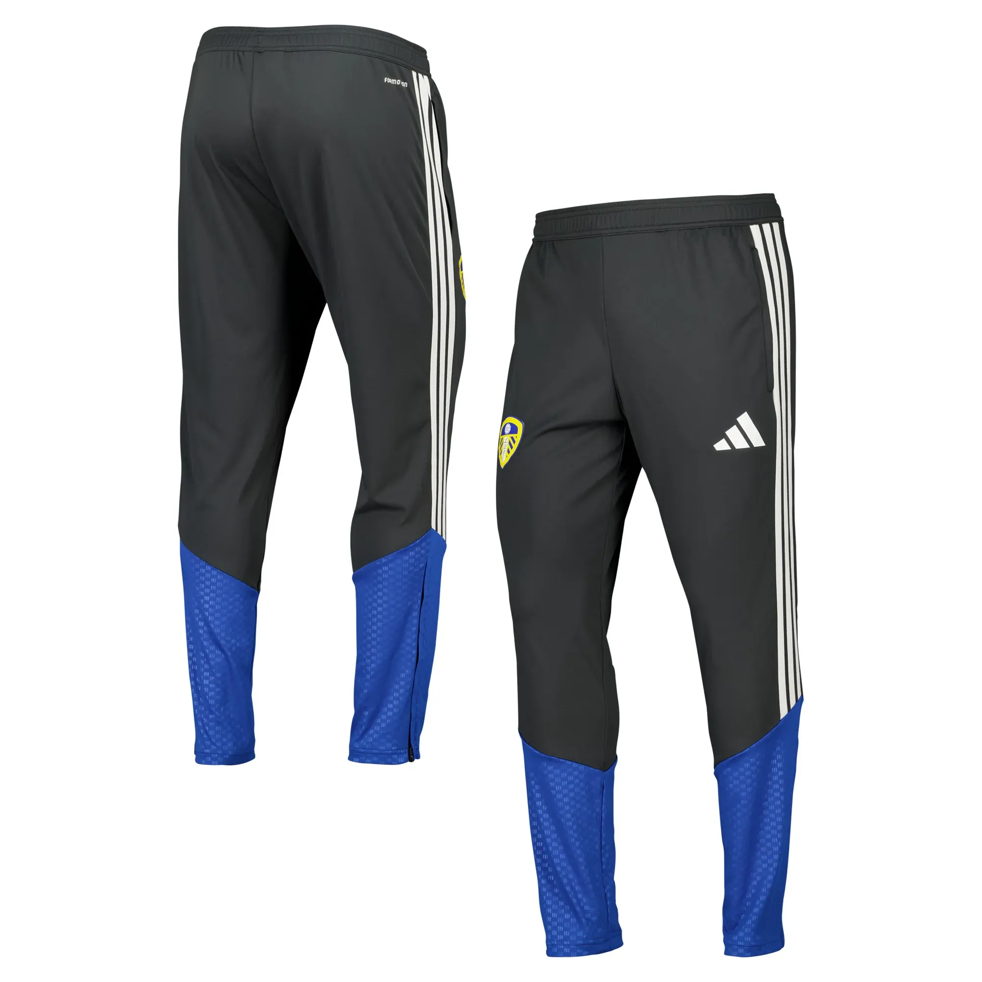 Leeds United adidas Training Pants - Dark Grey
