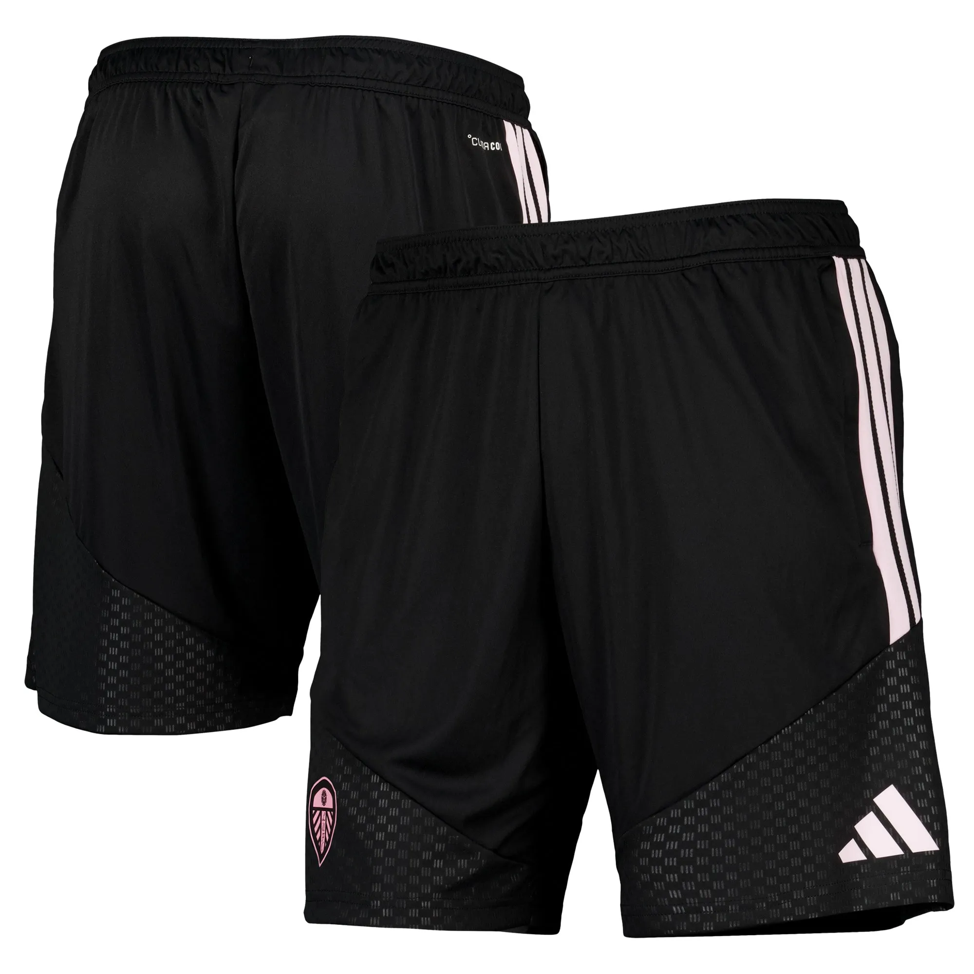 Leeds United adidas Training Shorts - Black