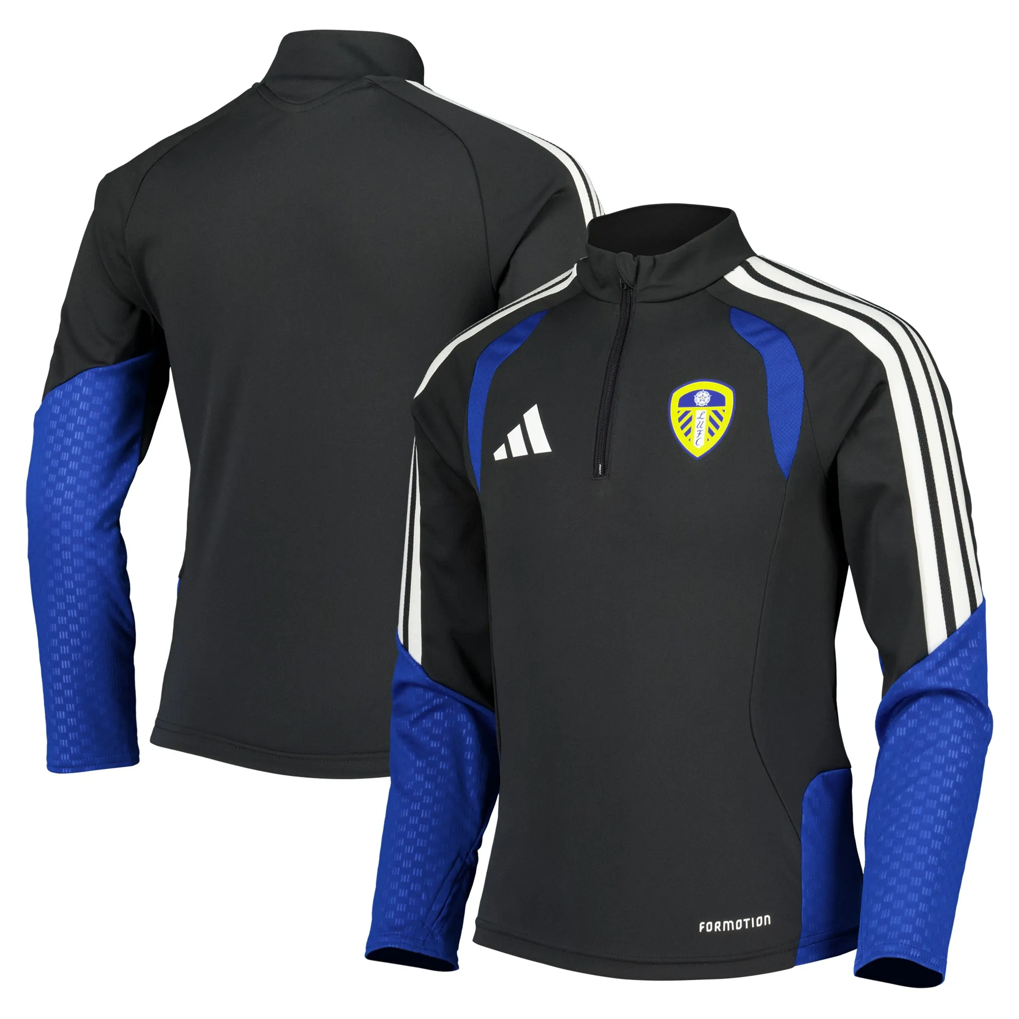 Leeds United adidas Training Top - Dark Grey - Kids