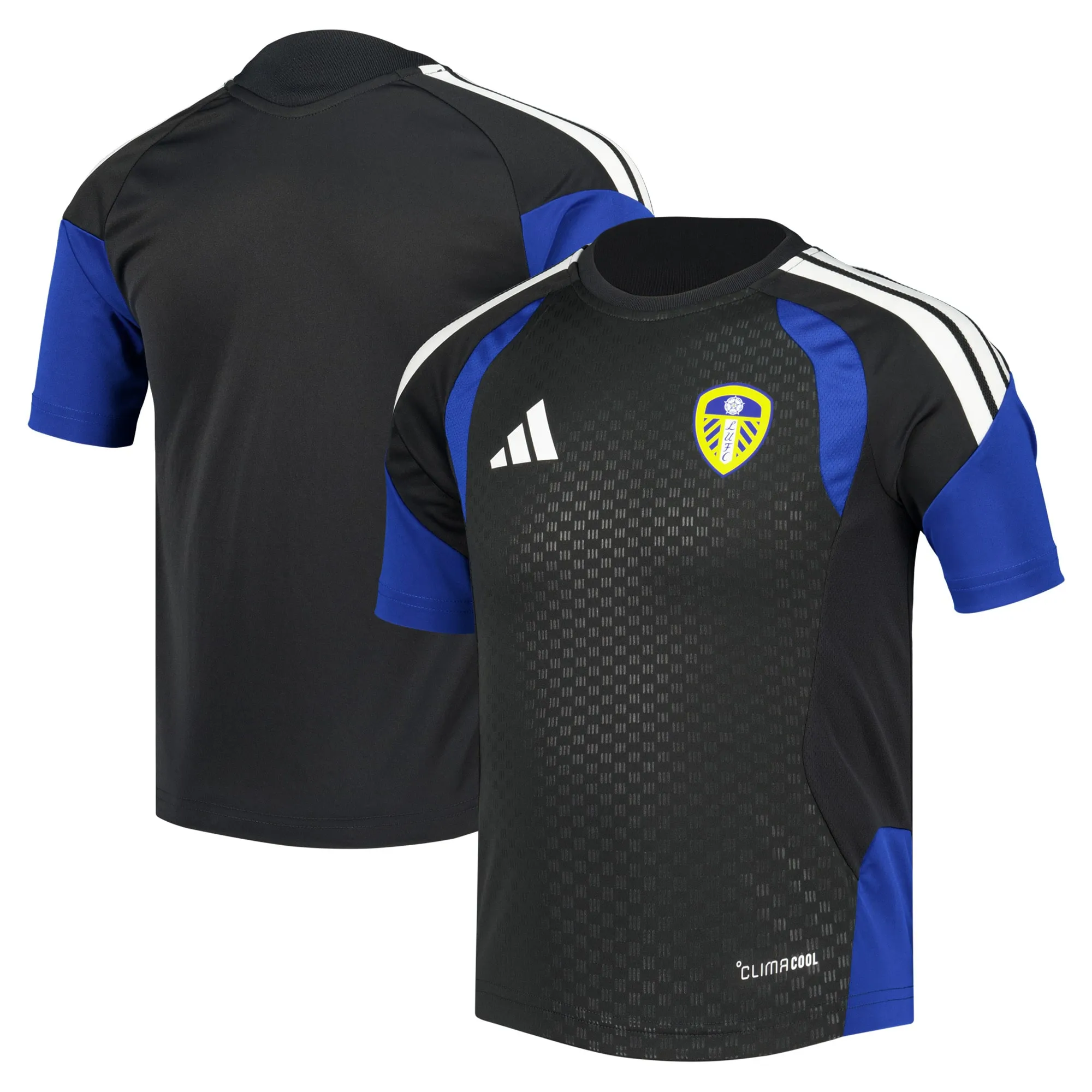 Leeds United adidas Training Jersey - Dark Grey - Kids