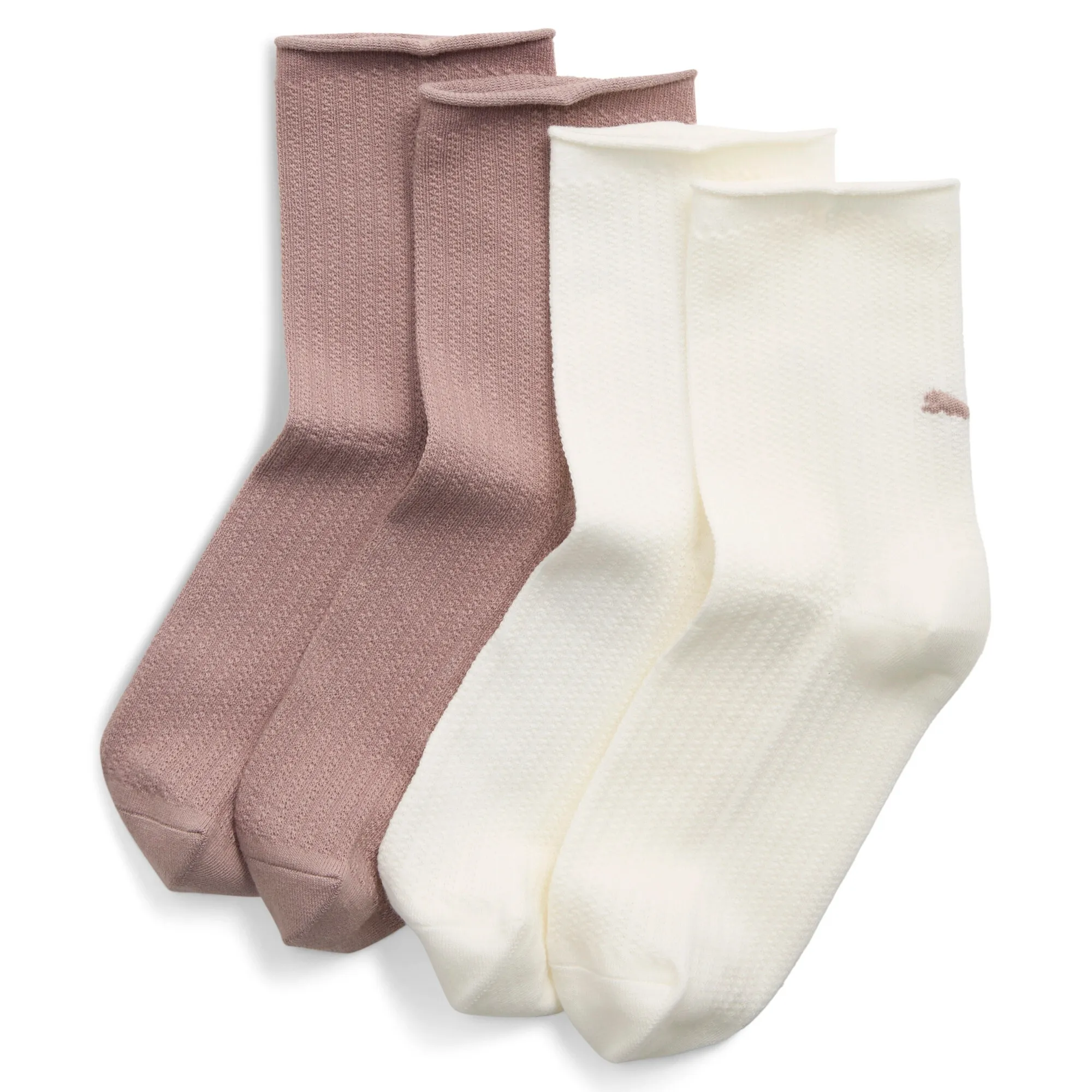 PUMA Women's Short Socks (2-Pack) in Beige | Size 2.5-5