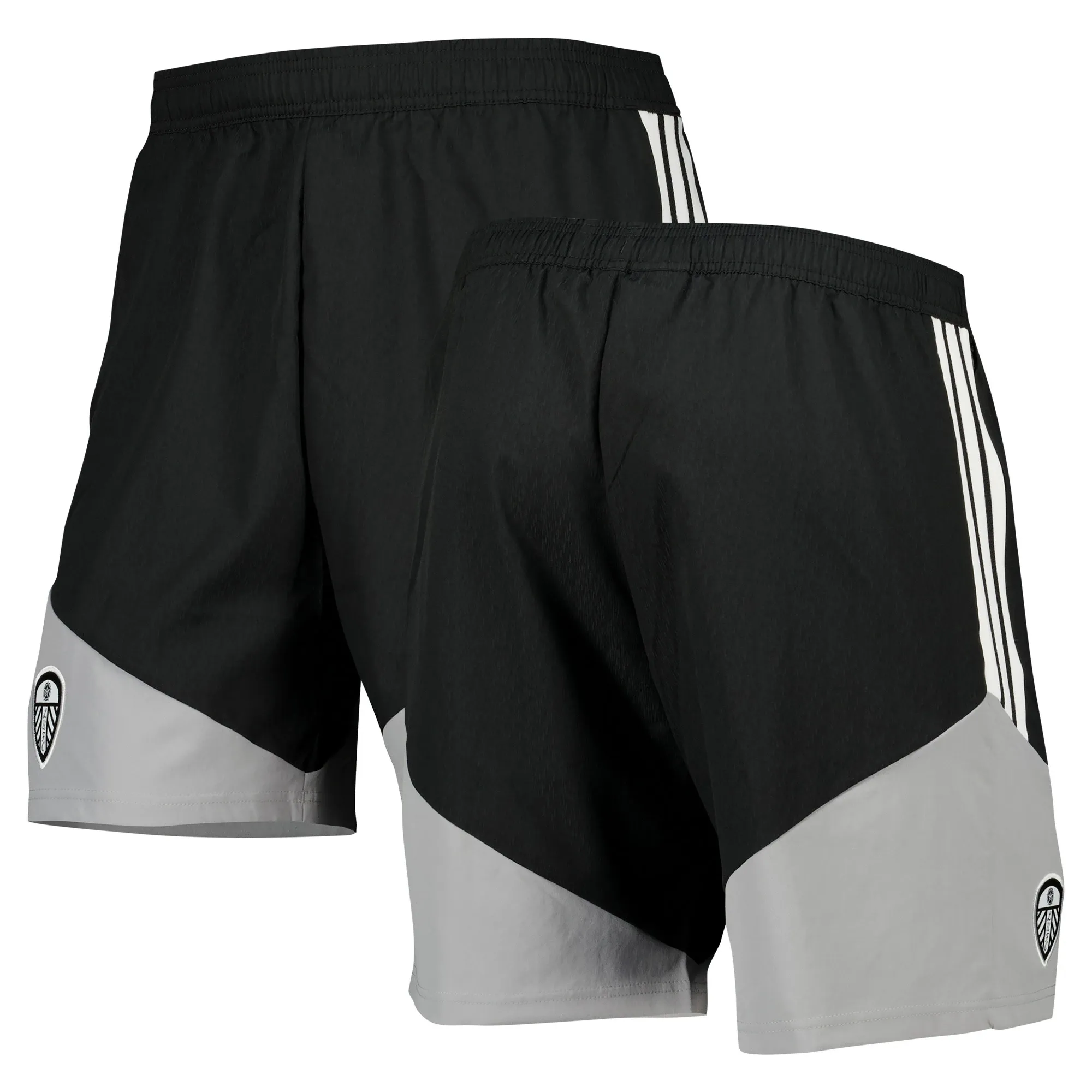 Leeds United adidas Training Downtime Shorts - Black