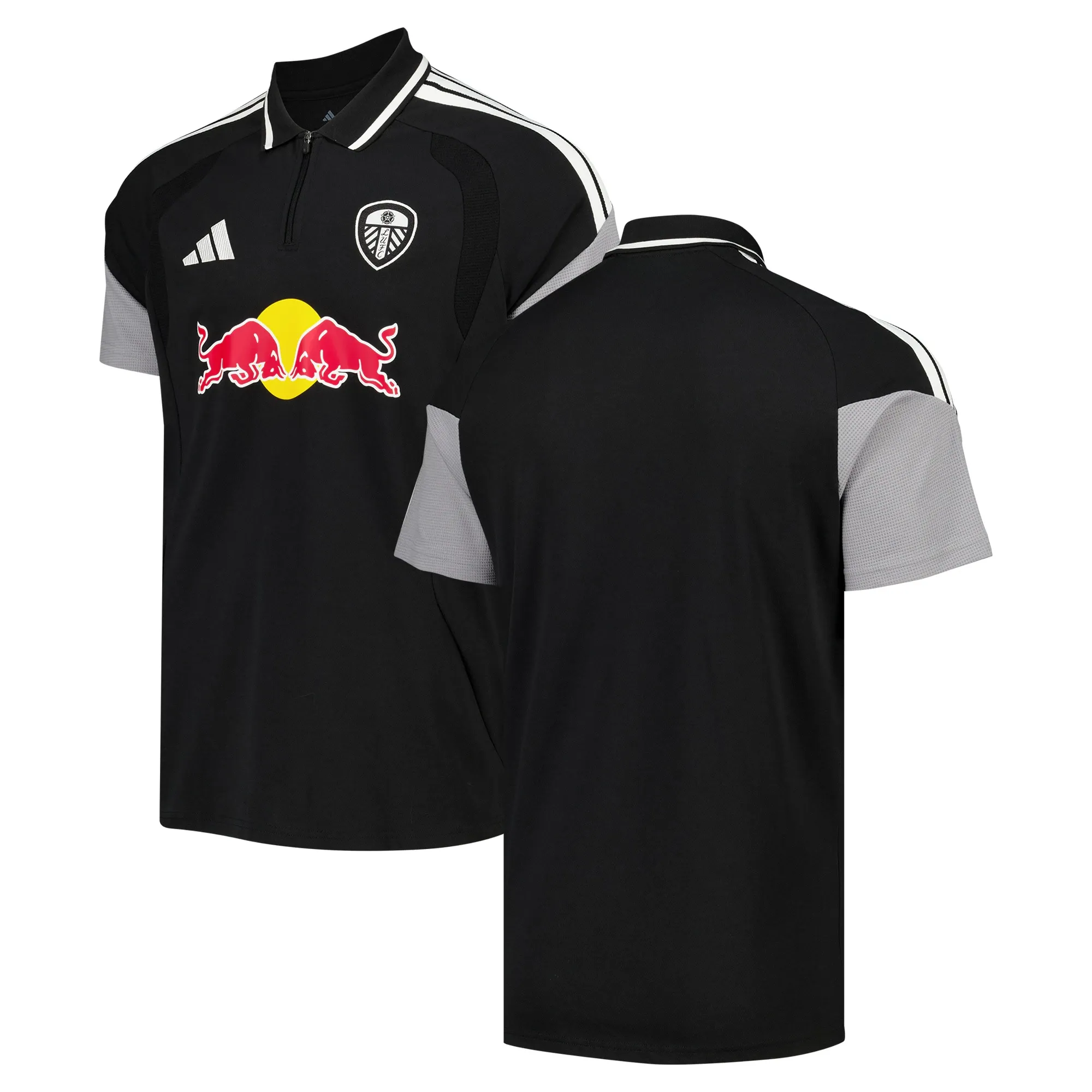Leeds United adidas Training Polo - Black