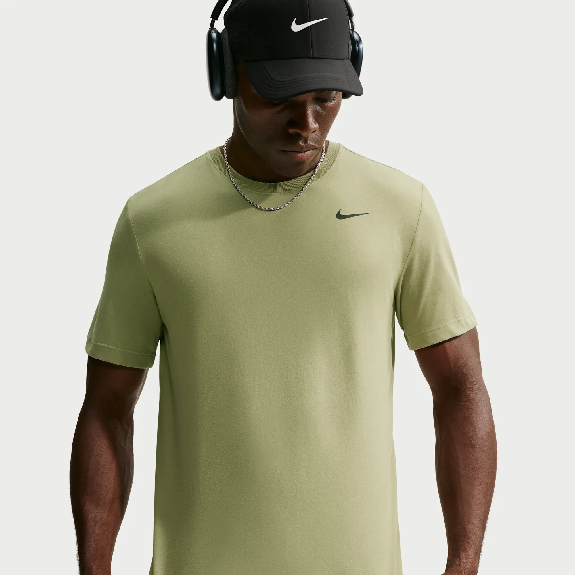 Nike Dri-FIT Men's Fitness T-Shirt - Dusty Olive