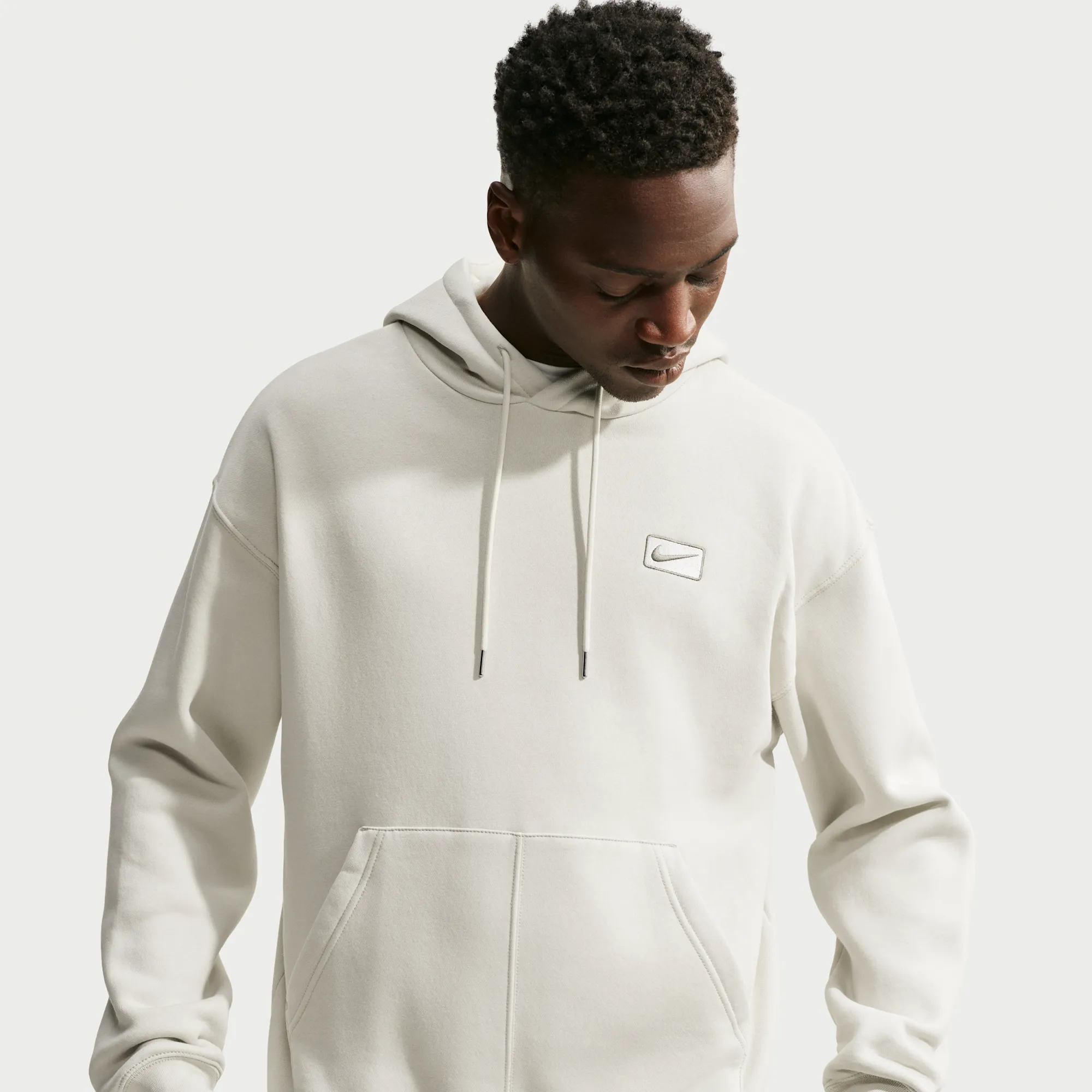 Nike Men's Pullover Hoodie - Light Bone - Fleece