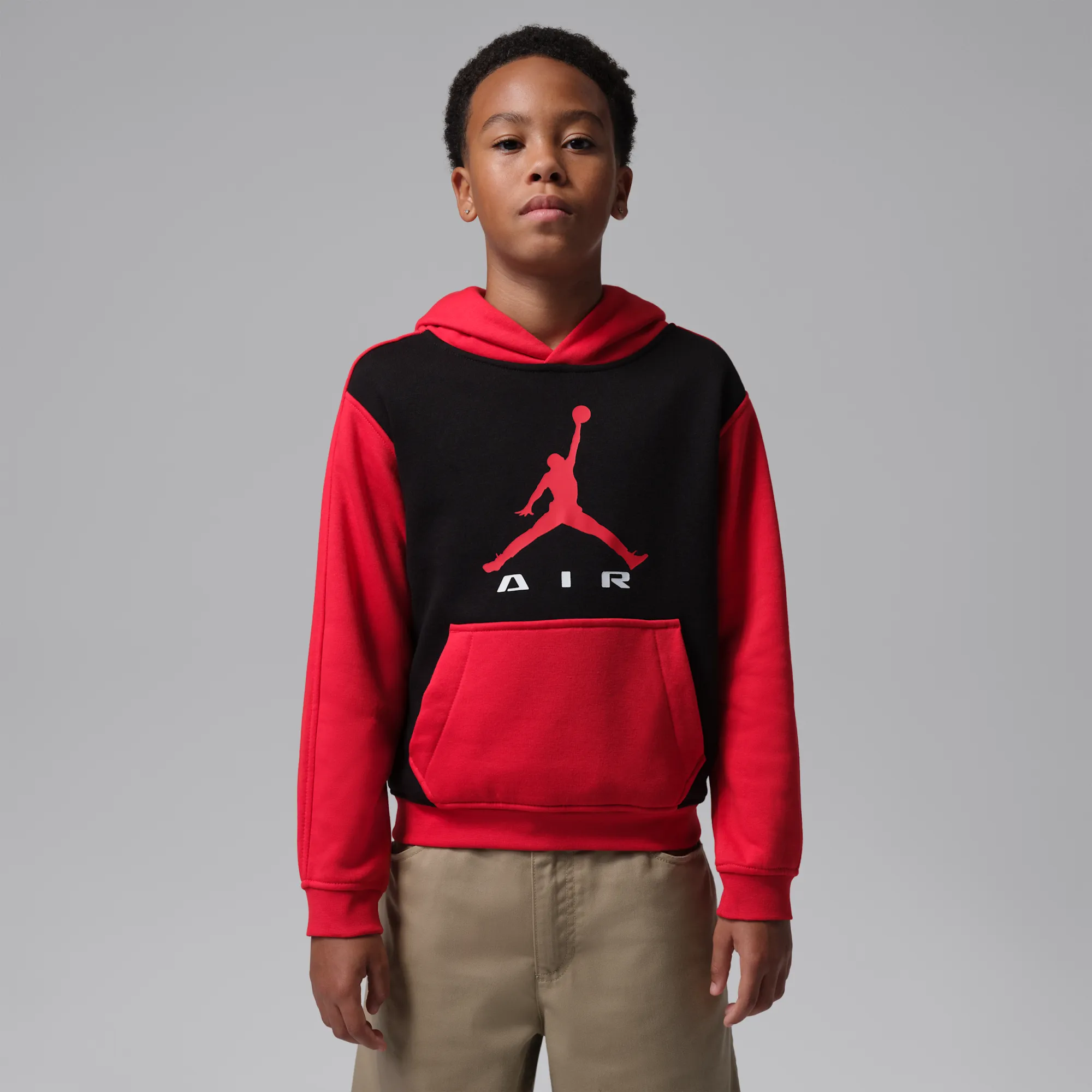 Nike Jordan Older Kids' Air Pullover Hoodie - University Red