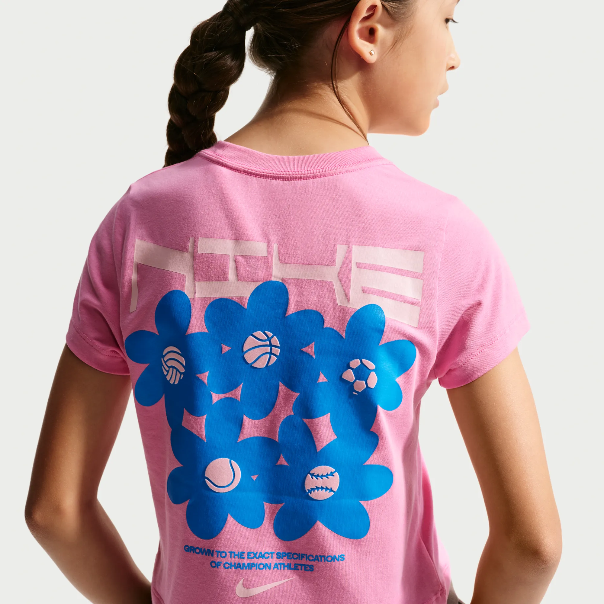 Nike Older Kids' (Girls') Slim Cropped T-Shirt - Playful Pink