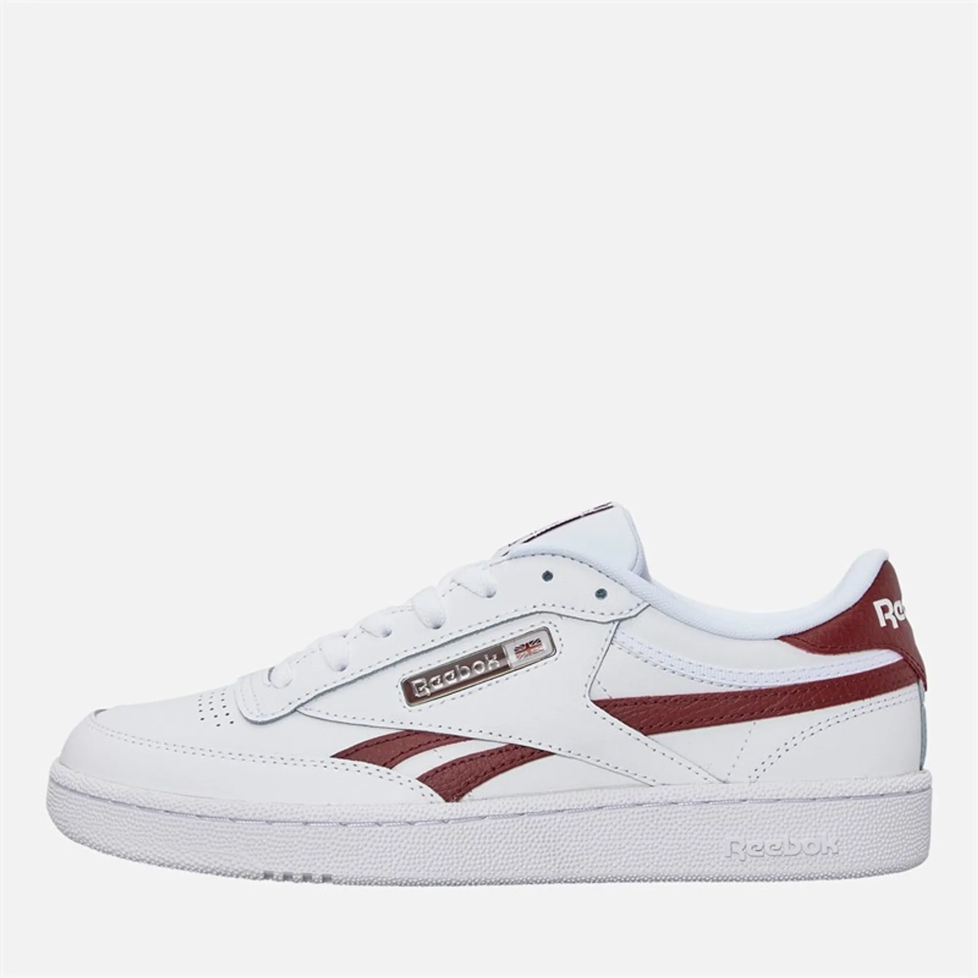 Reebok Club C Revenge Trainers White/Rich Marooon/White