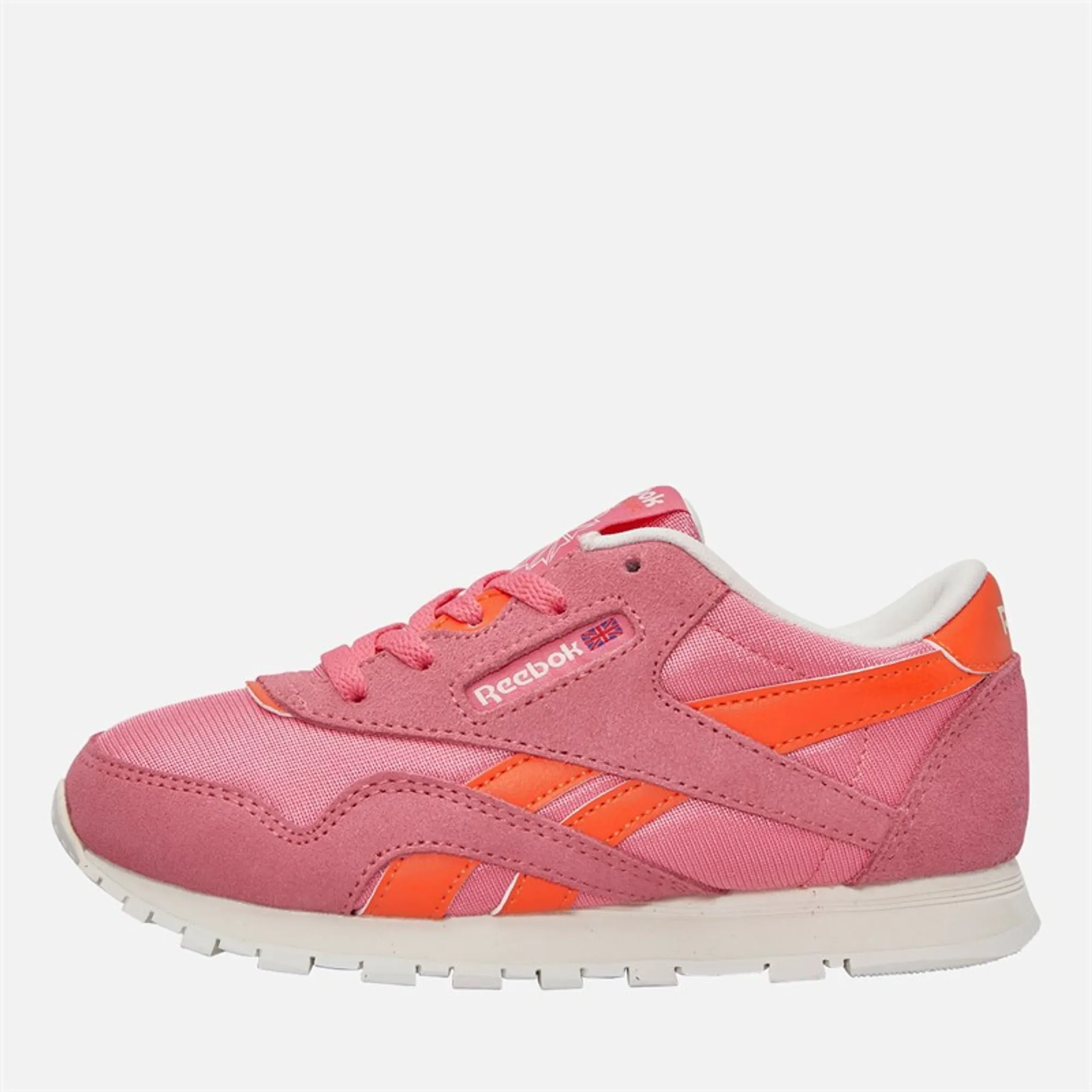 Reebok Girls Classic Nylon Trainers Passion Pink/Pump Orange