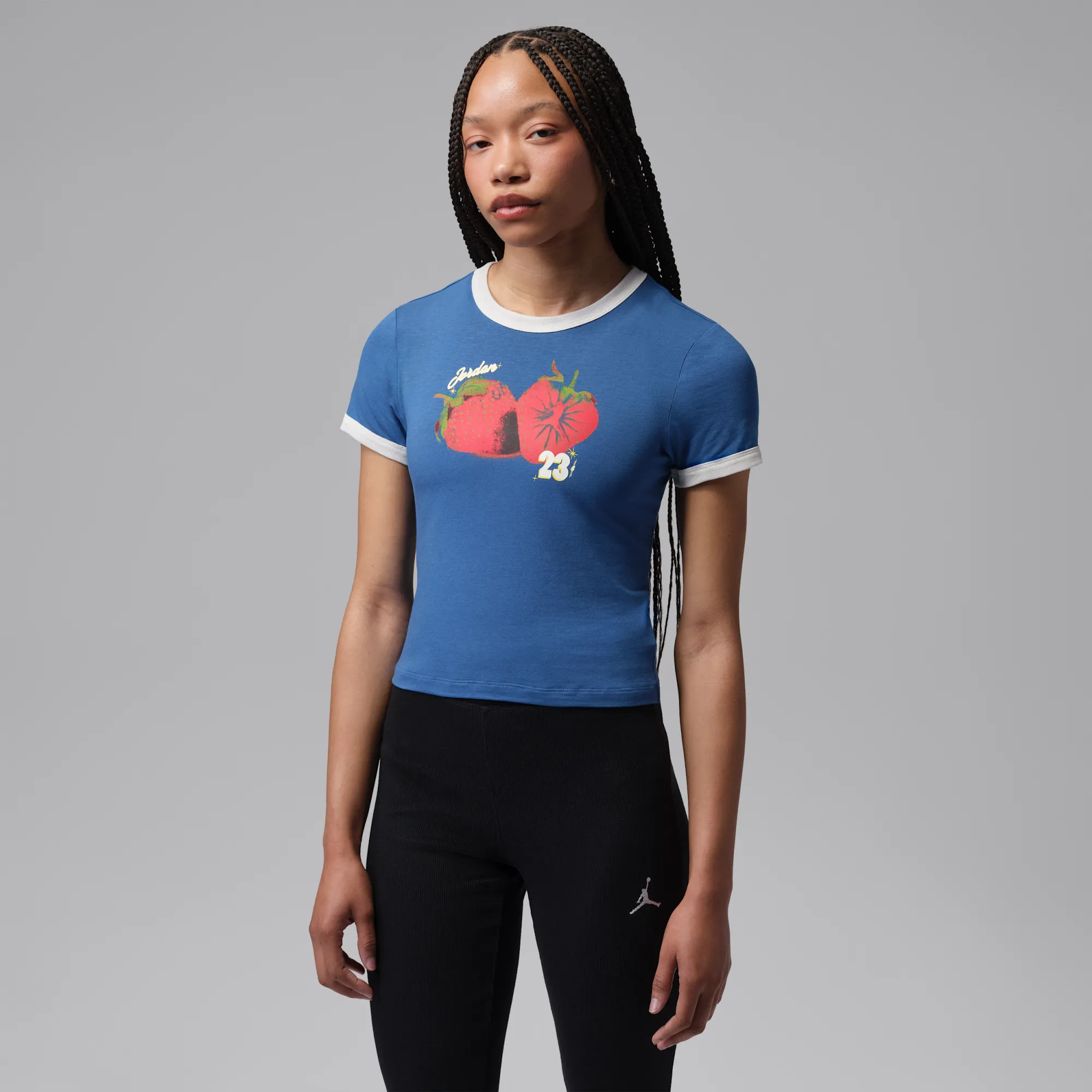 Nike Jordan Women's Ringer T-Shirt - Blue