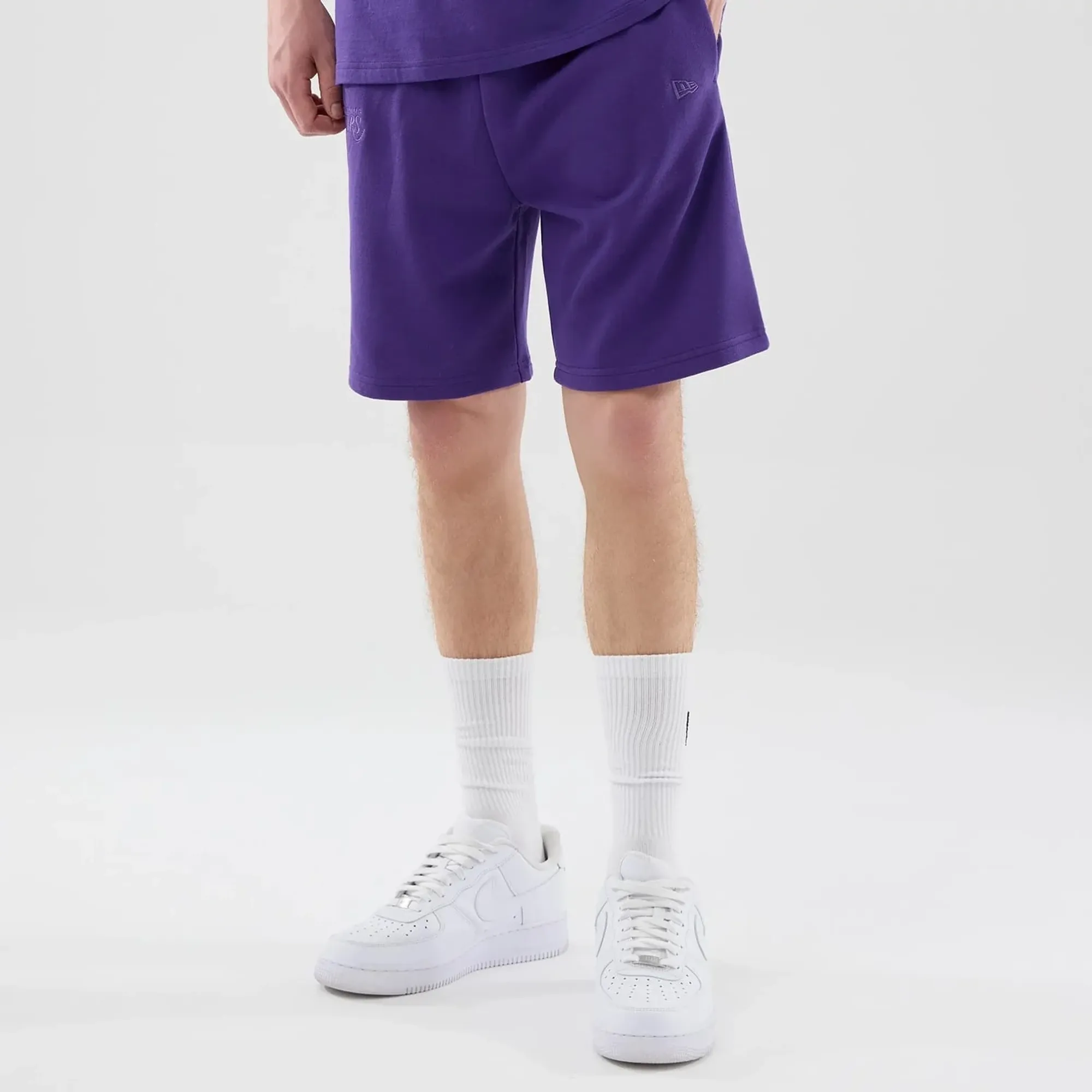 LA Lakers NBA League Essential Purple Oversized Shorts New Era Cap adult unisex