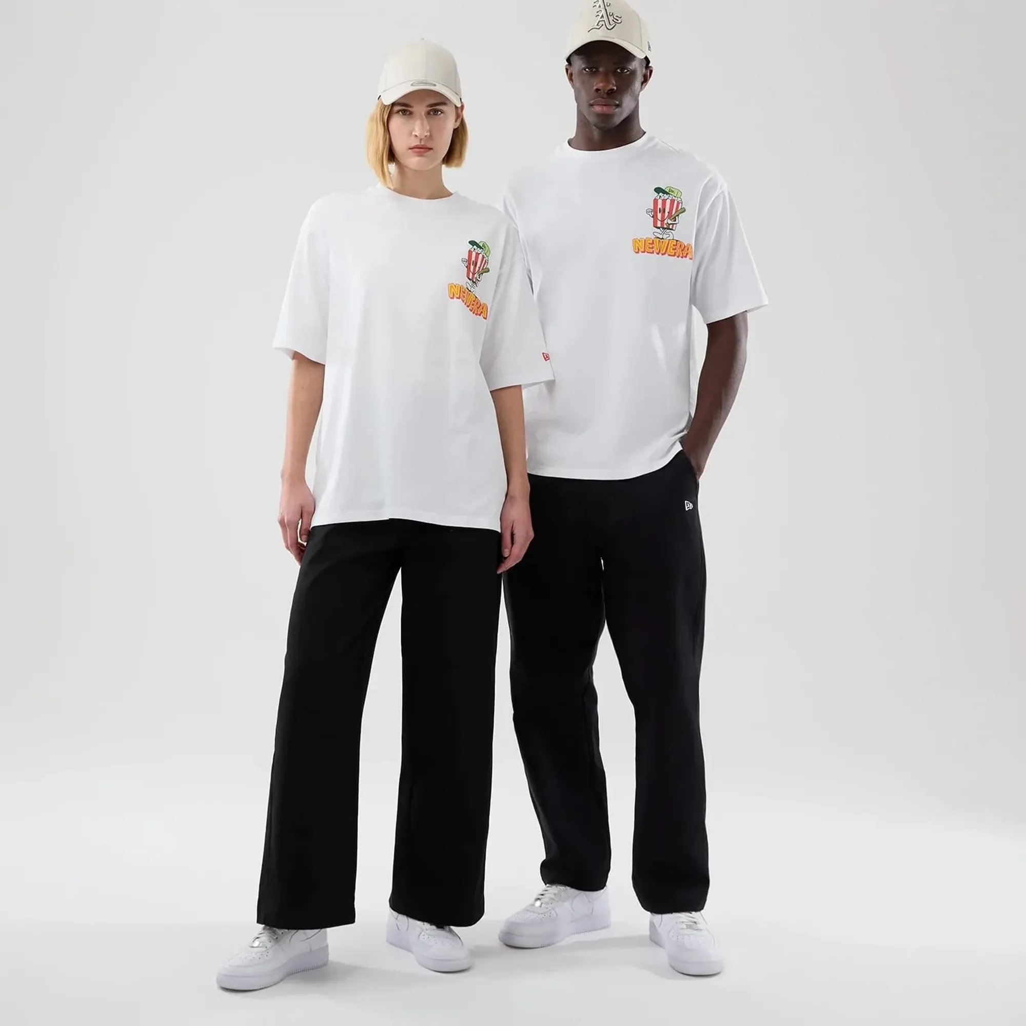 New Era Food Graphic White Oversized T-Shirt adult unisex