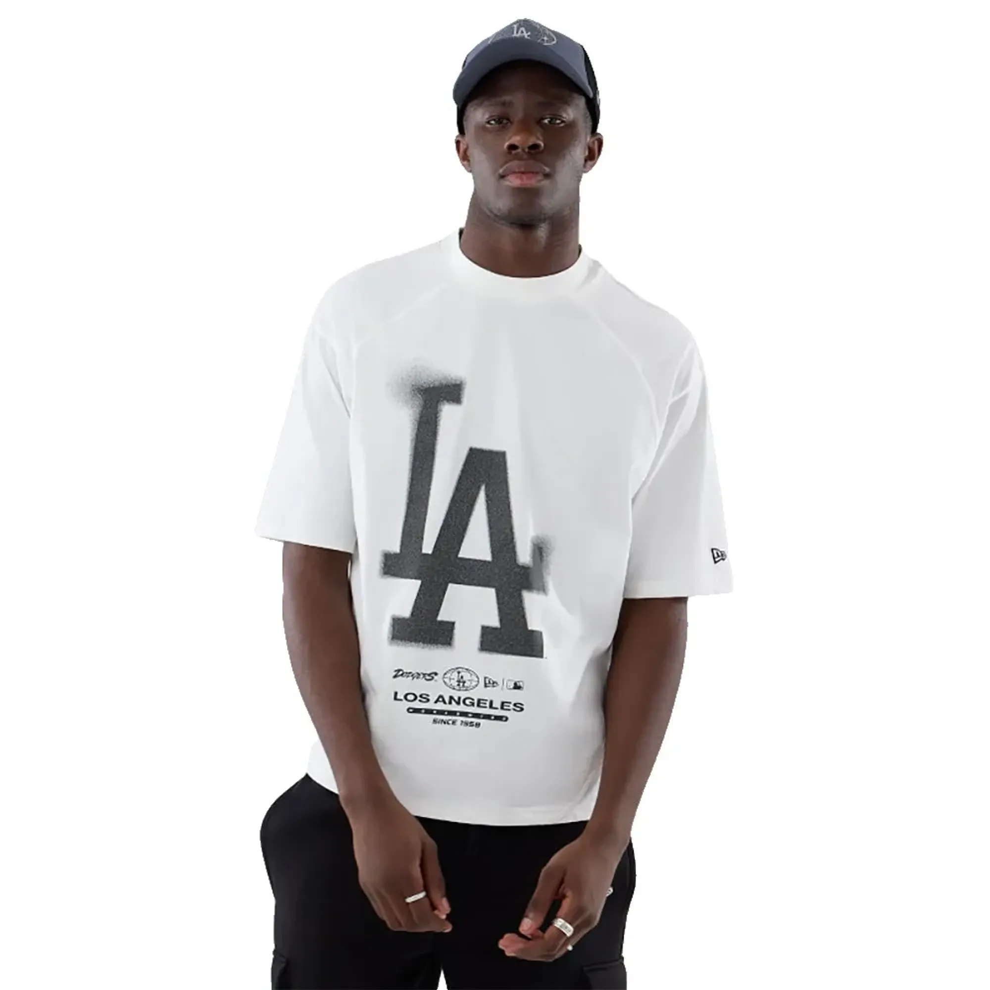 LA Dodgers MLB Graphic White Boxy T-Shirt New Era Cap adult unisex