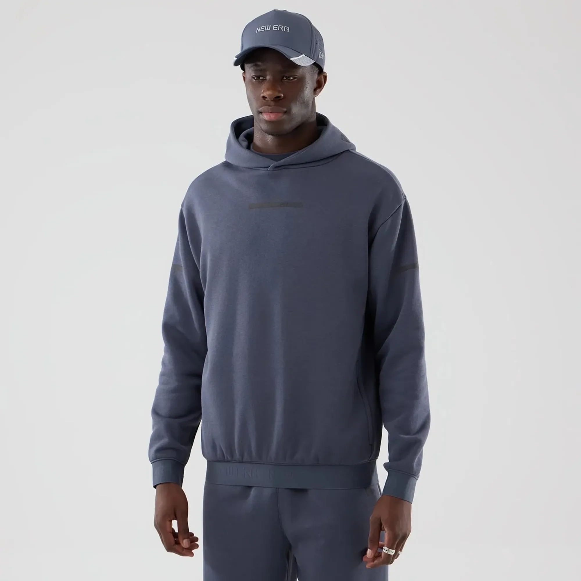 New Era Tech Grey Oversized Pullover Hoodie adult unisex