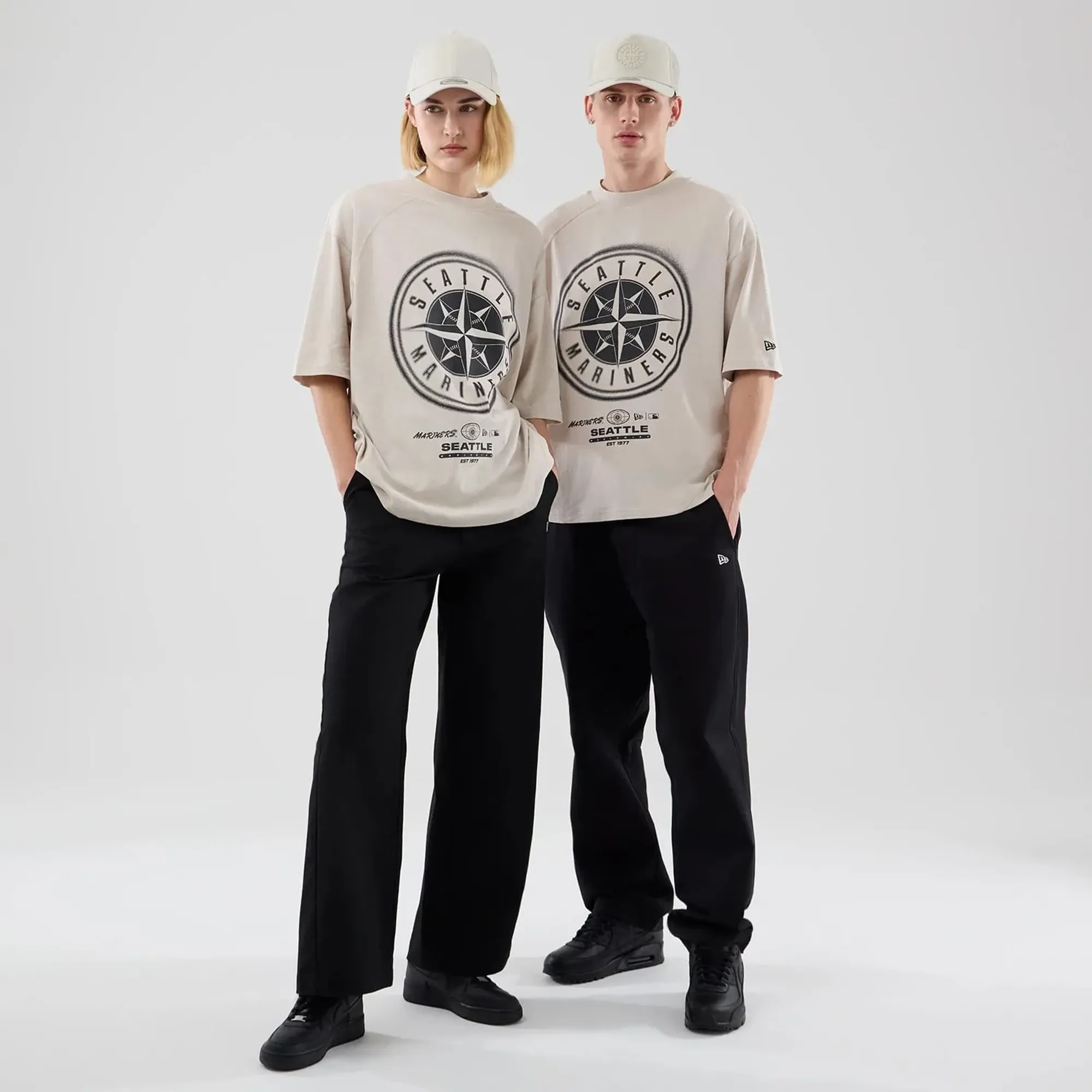Seattle Mariners MLB Graphic Cream Boxy T-Shirt New Era Cap adult unisex