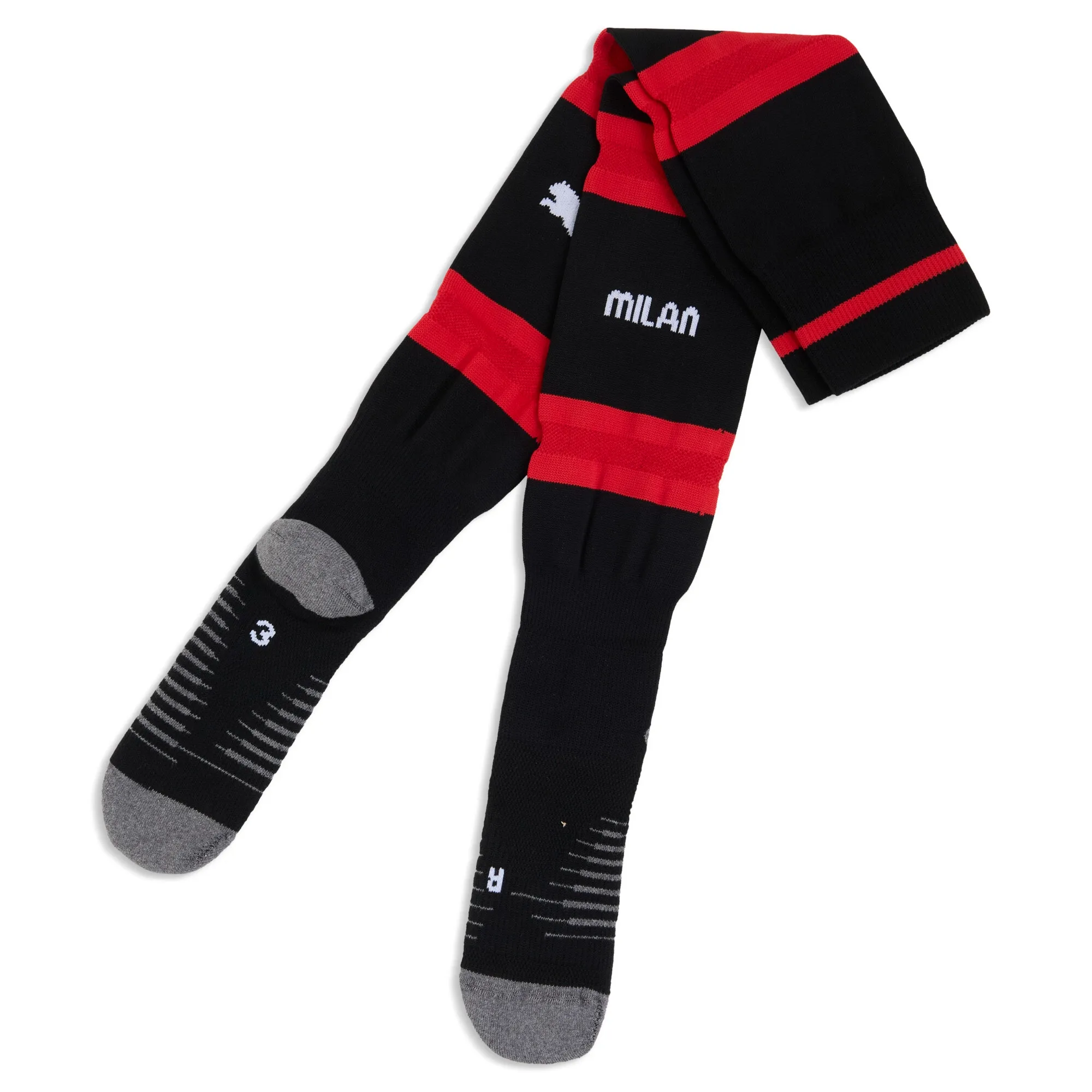 PUMA AC Milan 26/27 Striped Socks Men in Black | Size 12-14