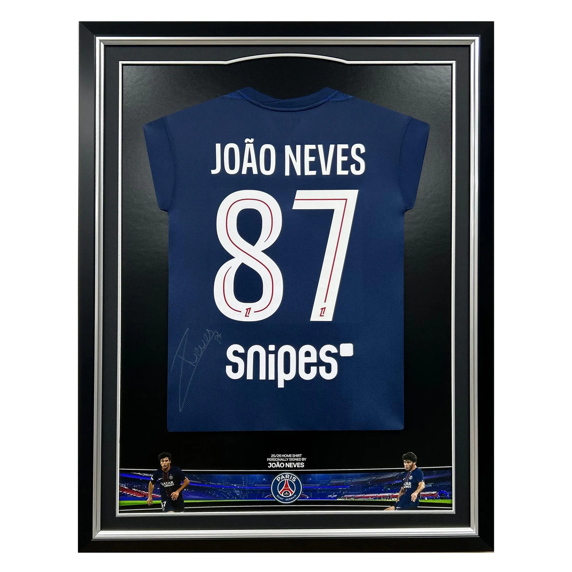Paris Saint-Germain 25/26 Home Signed Shirt - Joao Neves