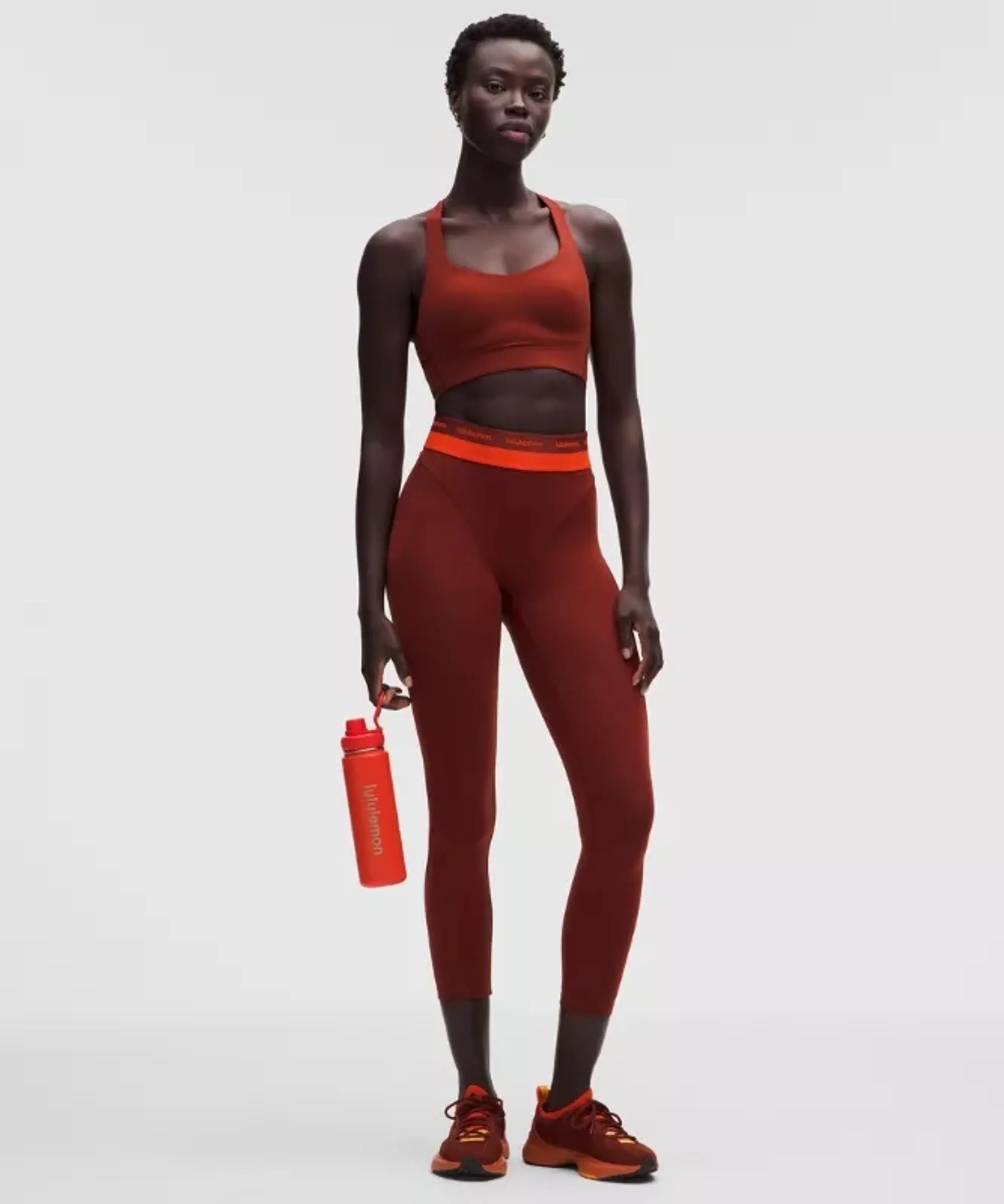 lululemon – Women's Everlux Contour-Seam High-Rise Training Tight Leggings – 25" – Color Red – Size 8