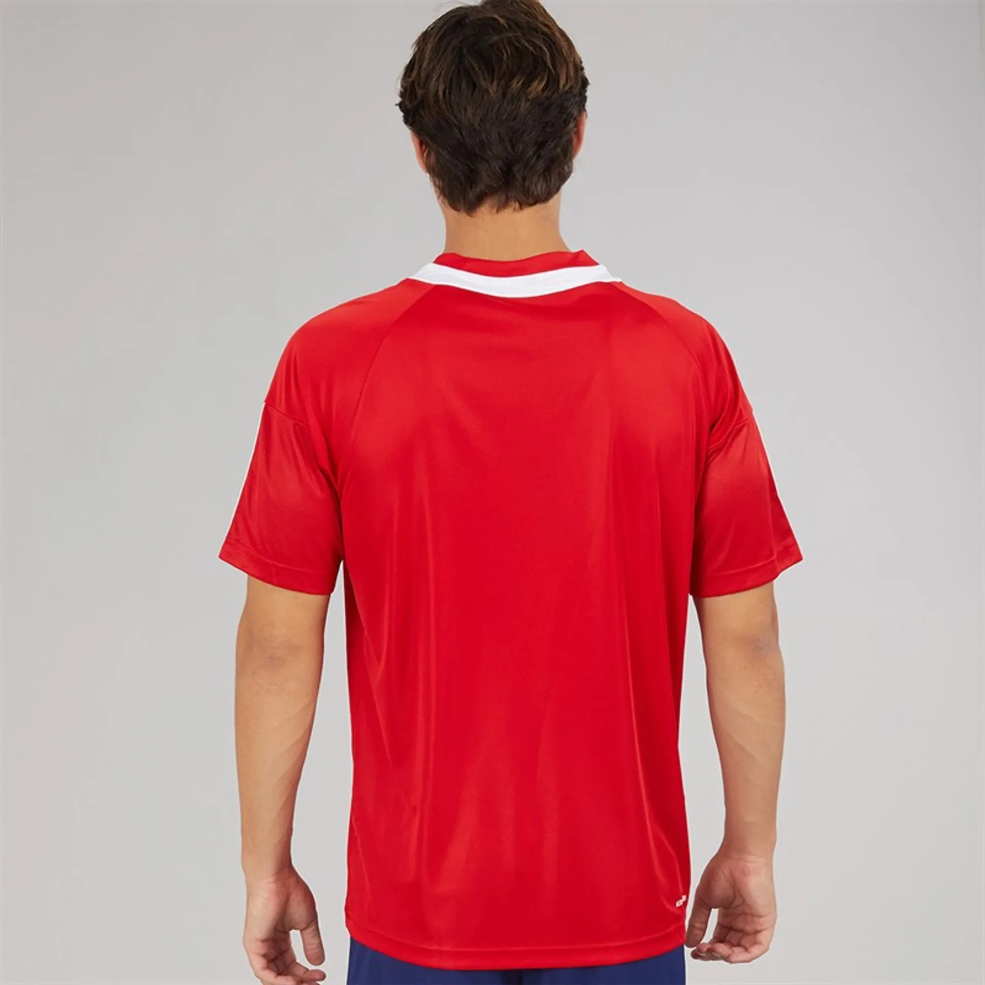 adidas Mens Aeroready Sereno 3-Stripes T-Shirt Better Scarlet/White
