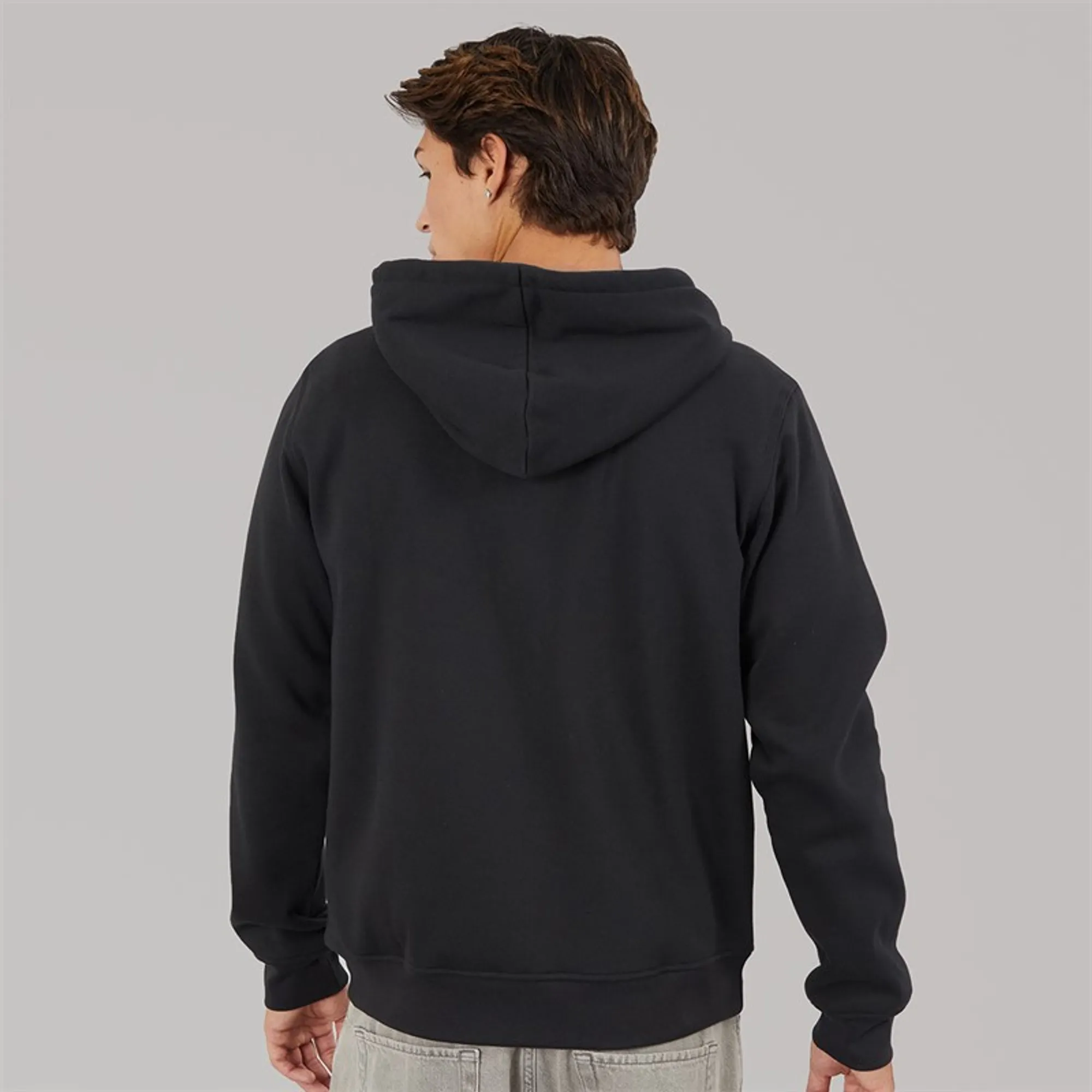adidas Originals Mens Trefoil Logo Essentials Full Zip Hoodie Black