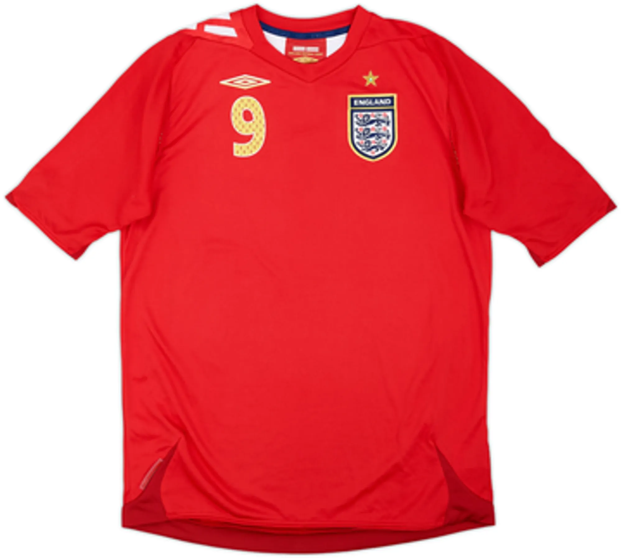 2006-08 England Away Shirt Rooney #9 - 9/10 - (XL.Boys