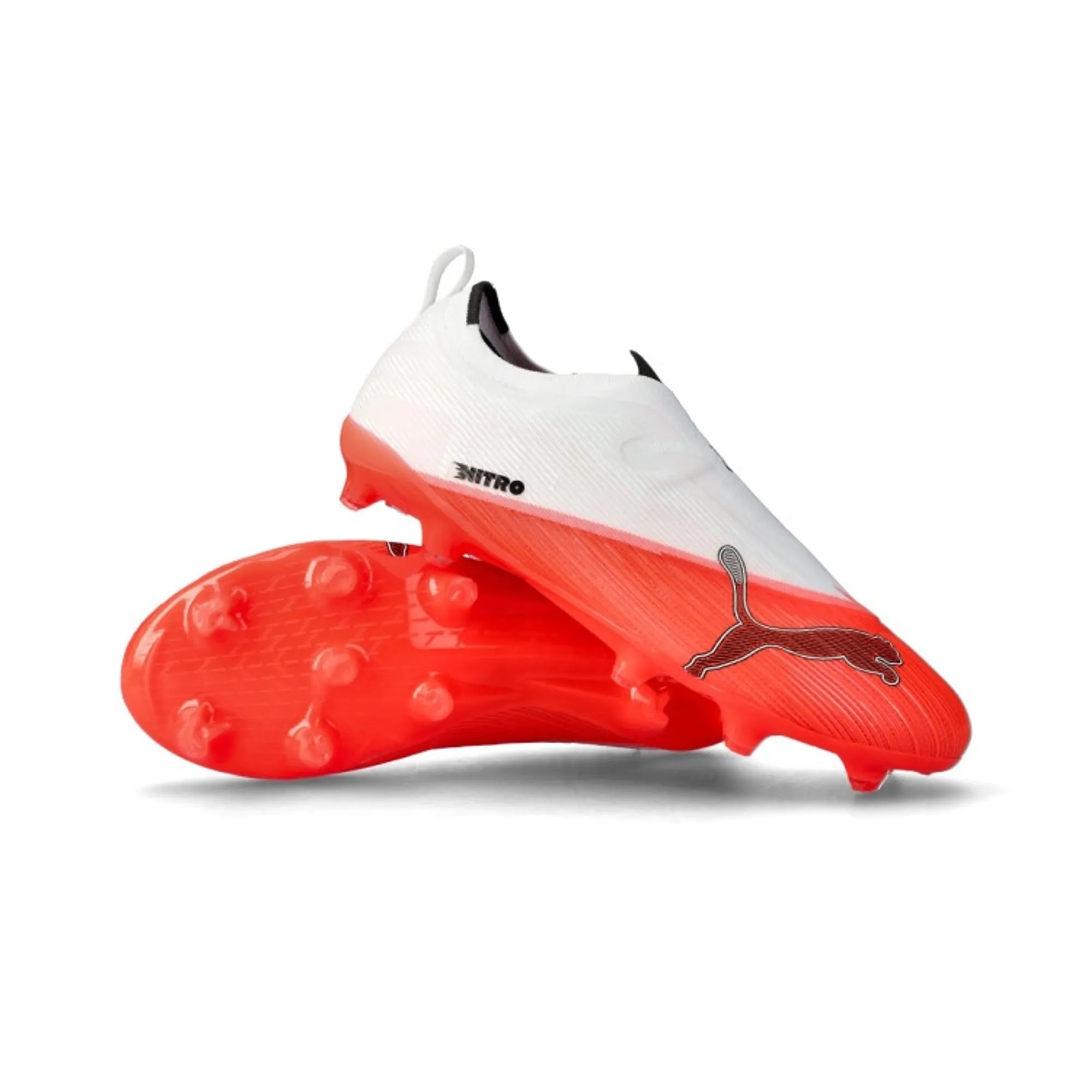 PUMA ULTRA NITRO 7 ULTIMATE FG/AG Laceless Football Boots Youth in Red | Size 1