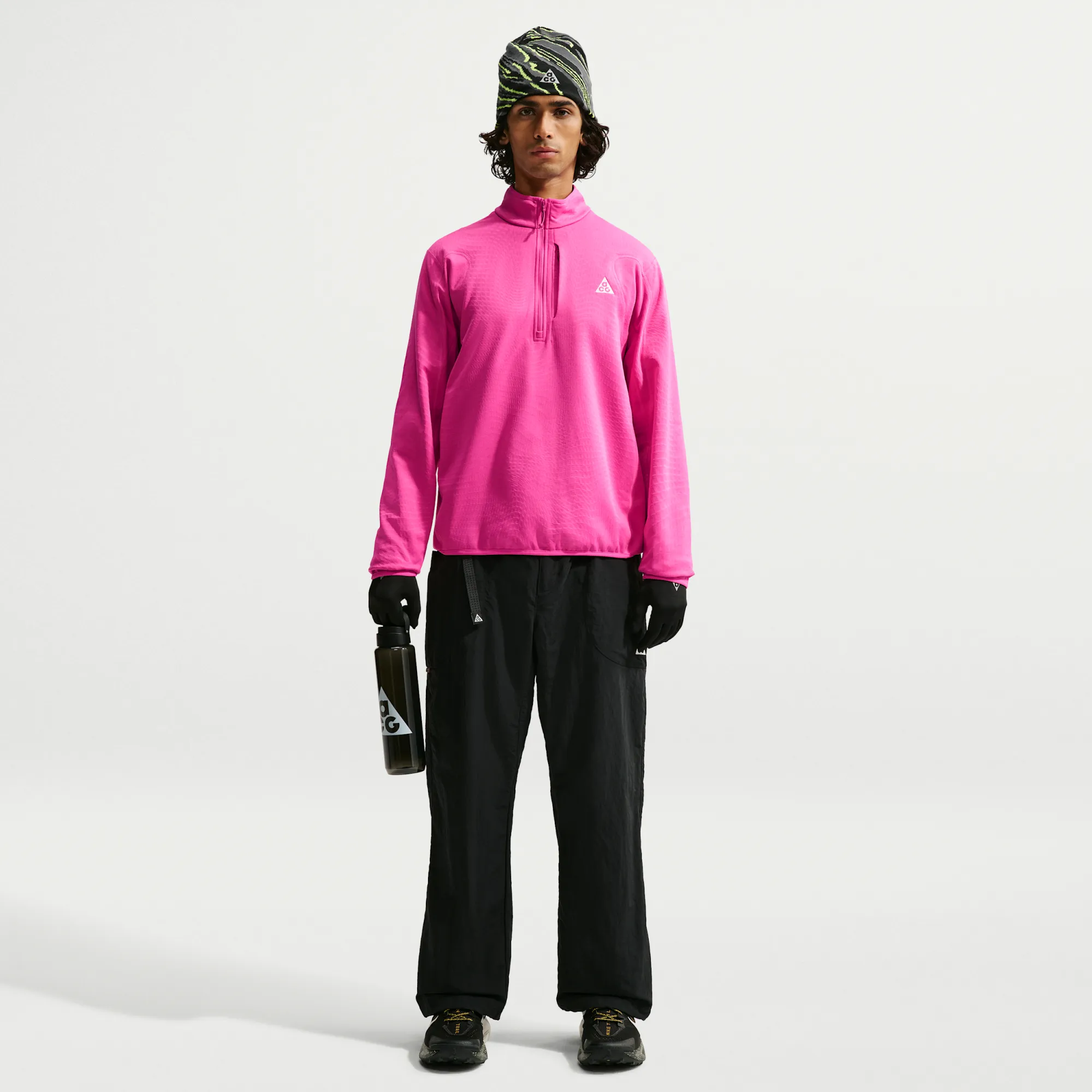 Nike ACG Wolf Grid Men's Therma-FIT 1/2-Zip Hiking Top - Pink